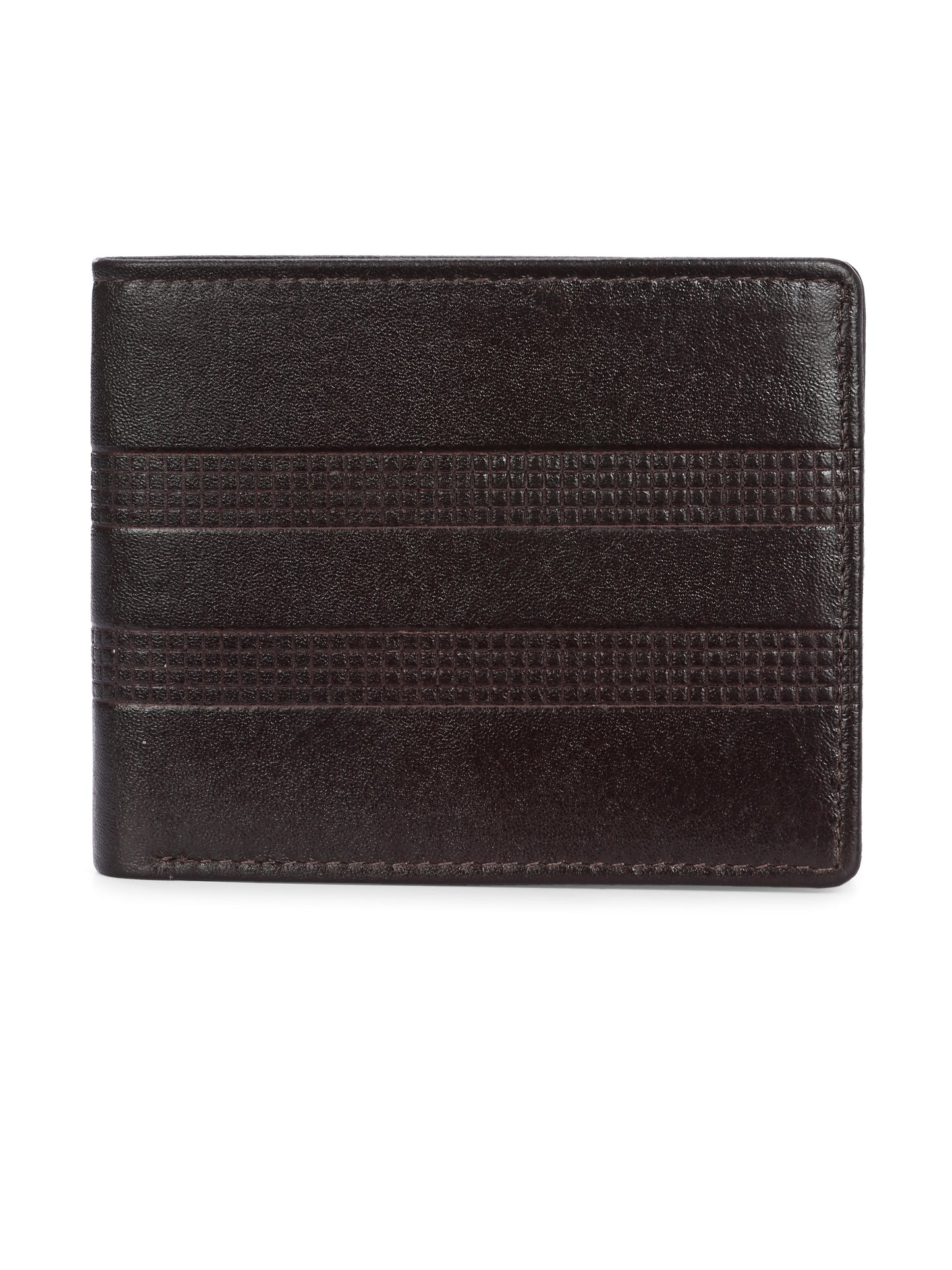 Men's Textured Leather Two-Fold Wallet