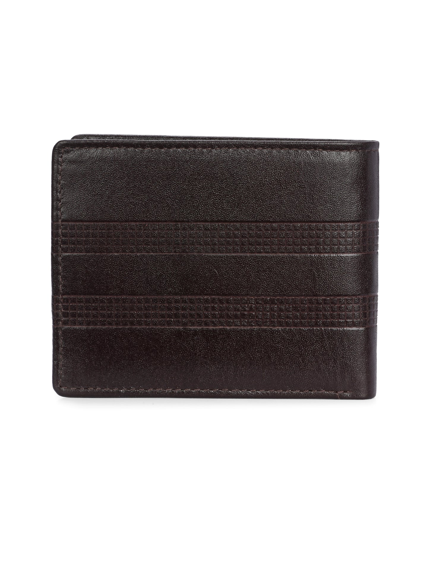 Men's Textured Leather Two-Fold Wallet