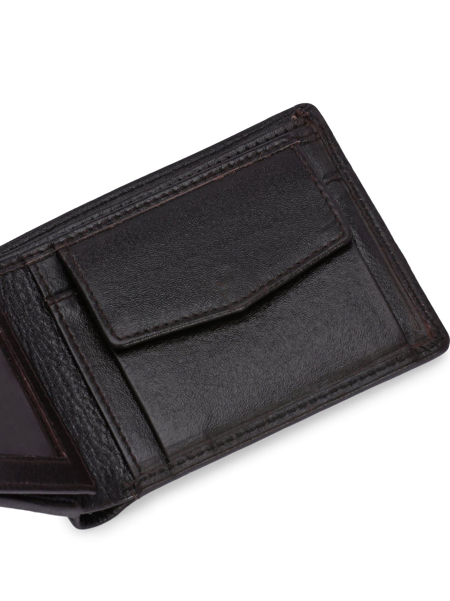 Men's Textured Leather Two-Fold Wallet