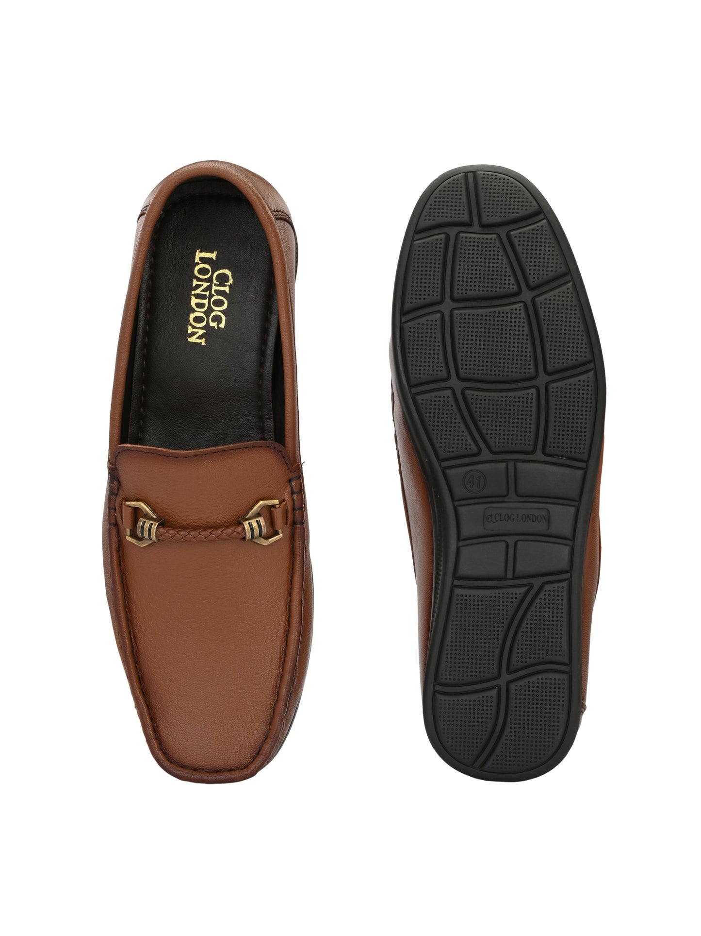 Men's Leather Square Toe Loafer Shoes