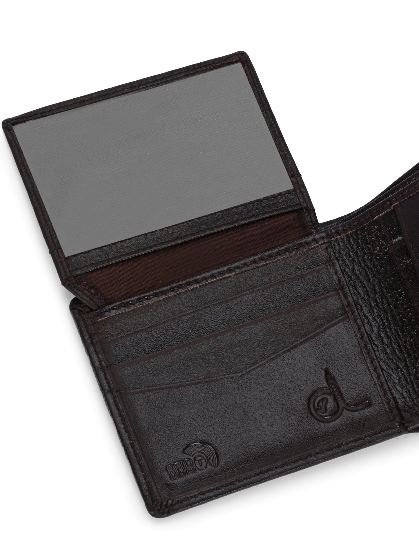Men's Textured Leather Two-Fold Wallet