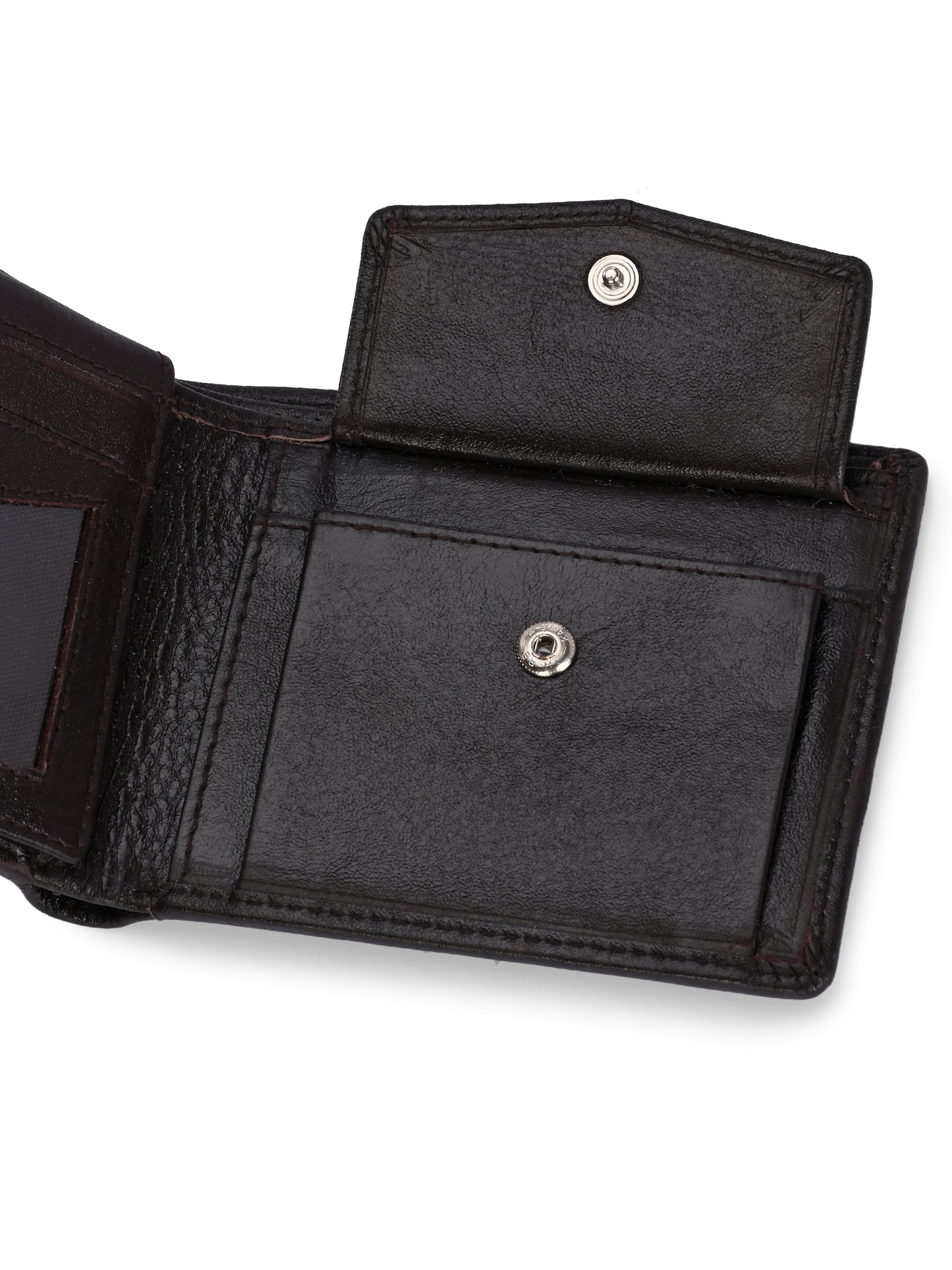Men's Textured Leather Two-Fold Wallet