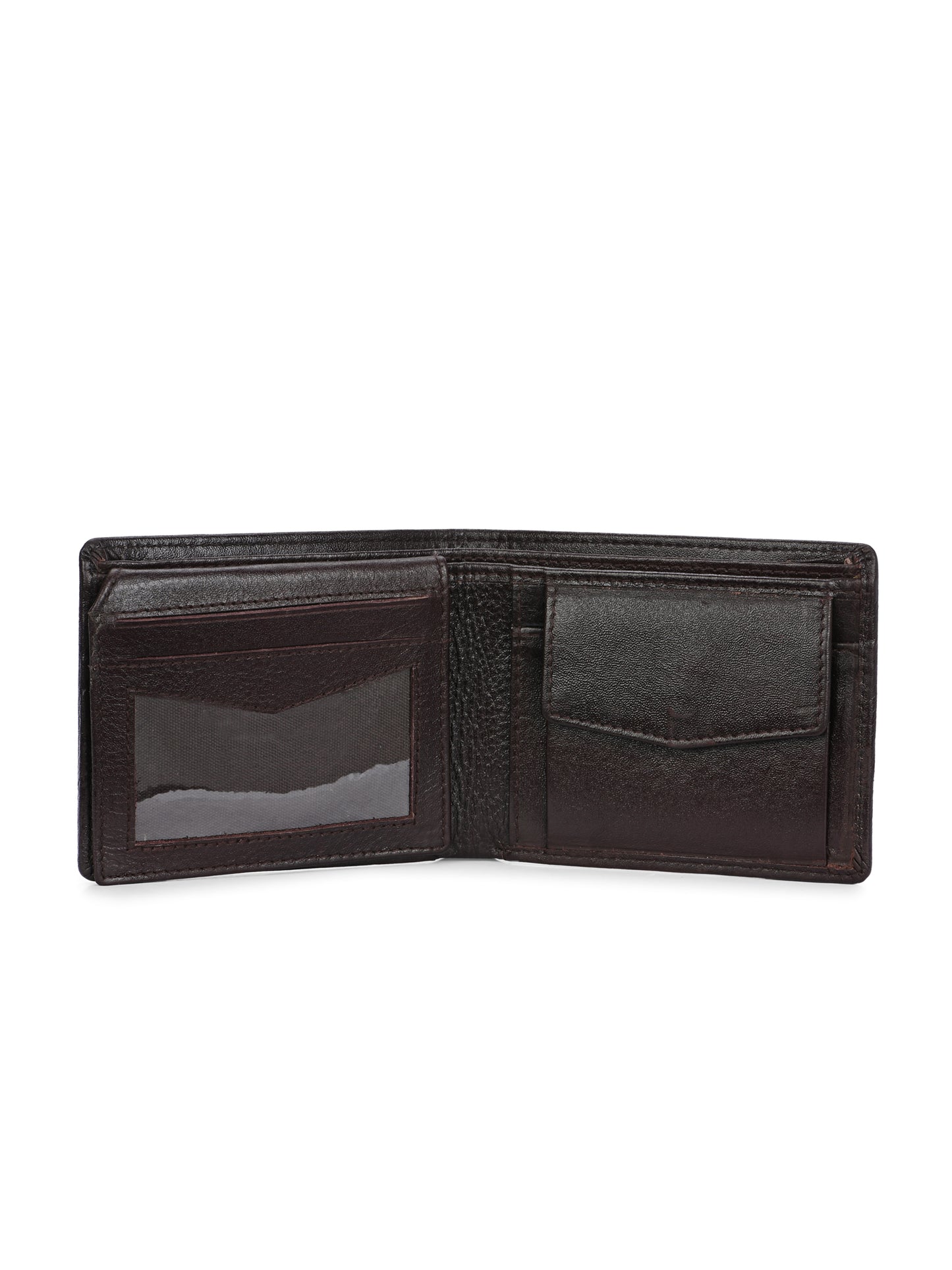 Men's Textured Leather Two-Fold Wallet