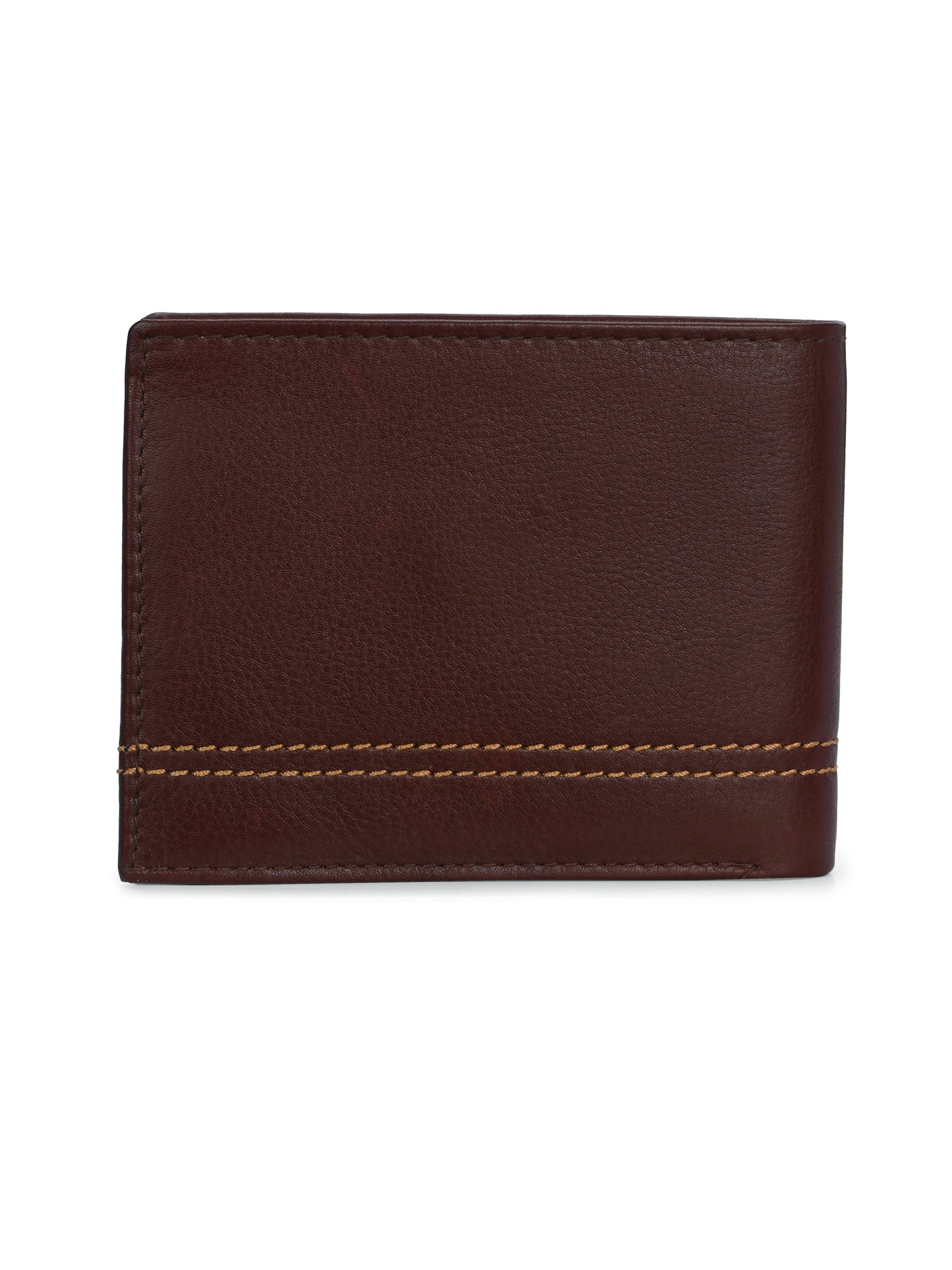 Brown Leather Small Bi-Fold Wallets
