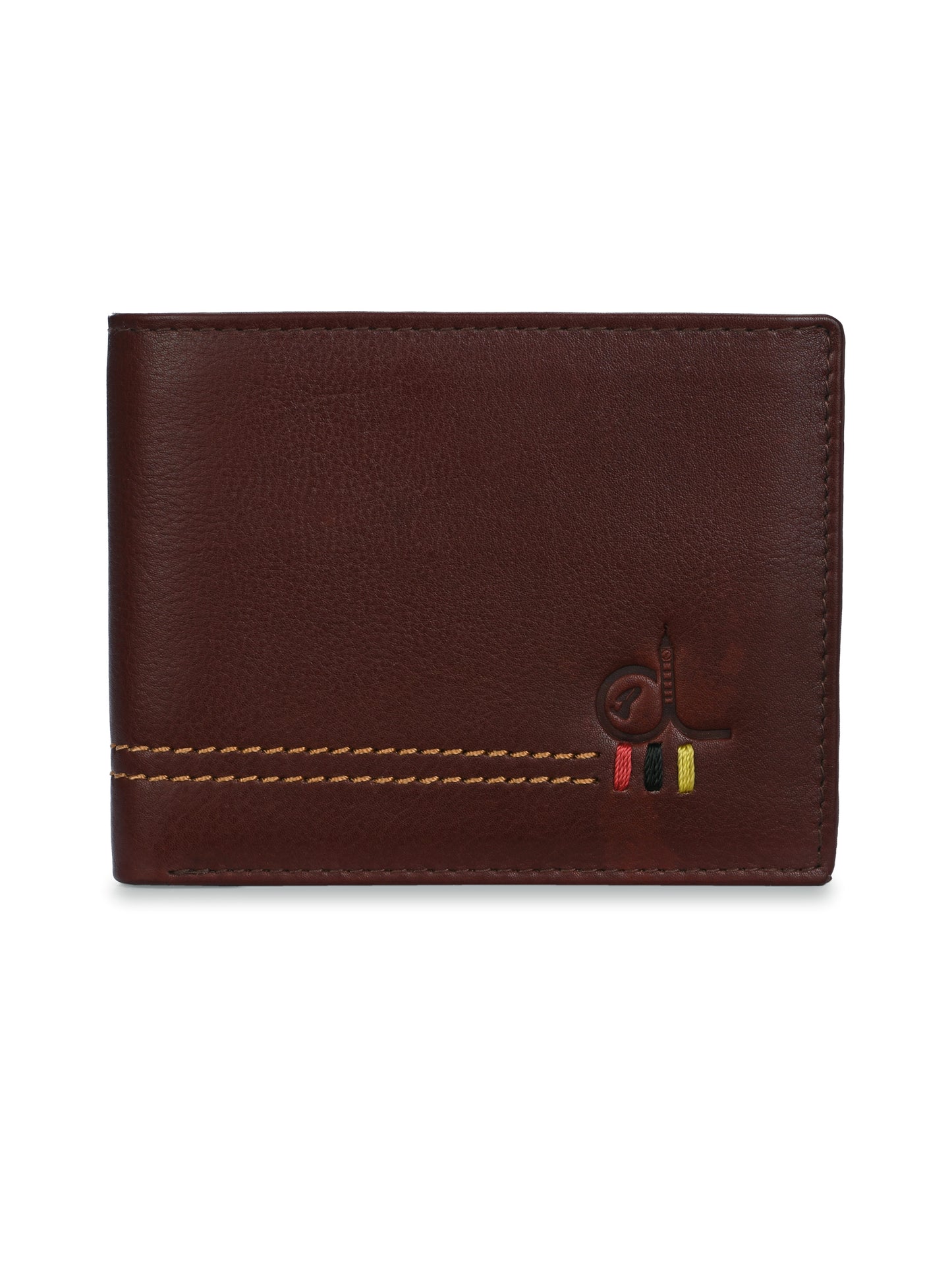 Brown Leather Small Bi-Fold Wallets