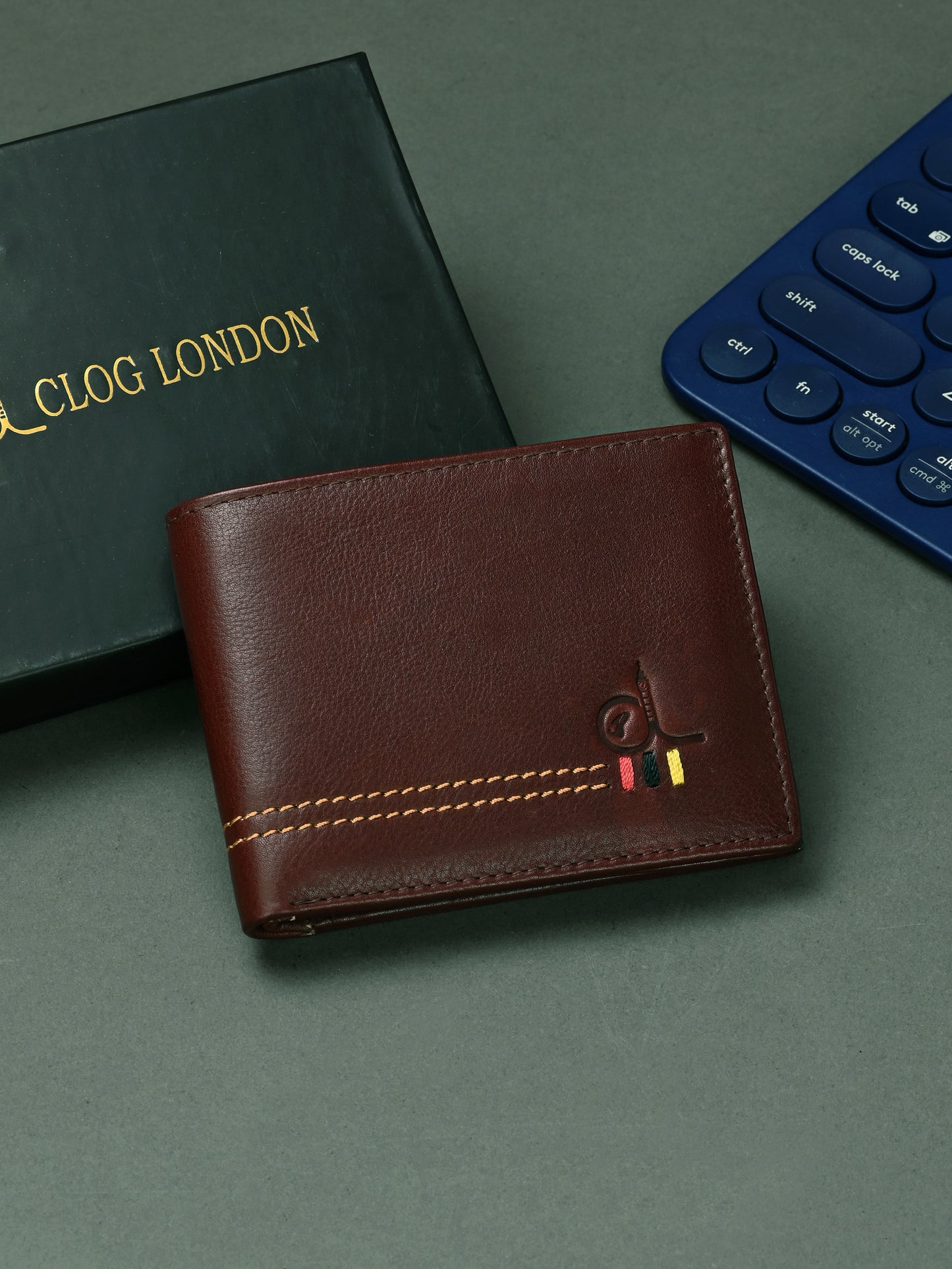 Brown Leather Small Bi-Fold Wallets