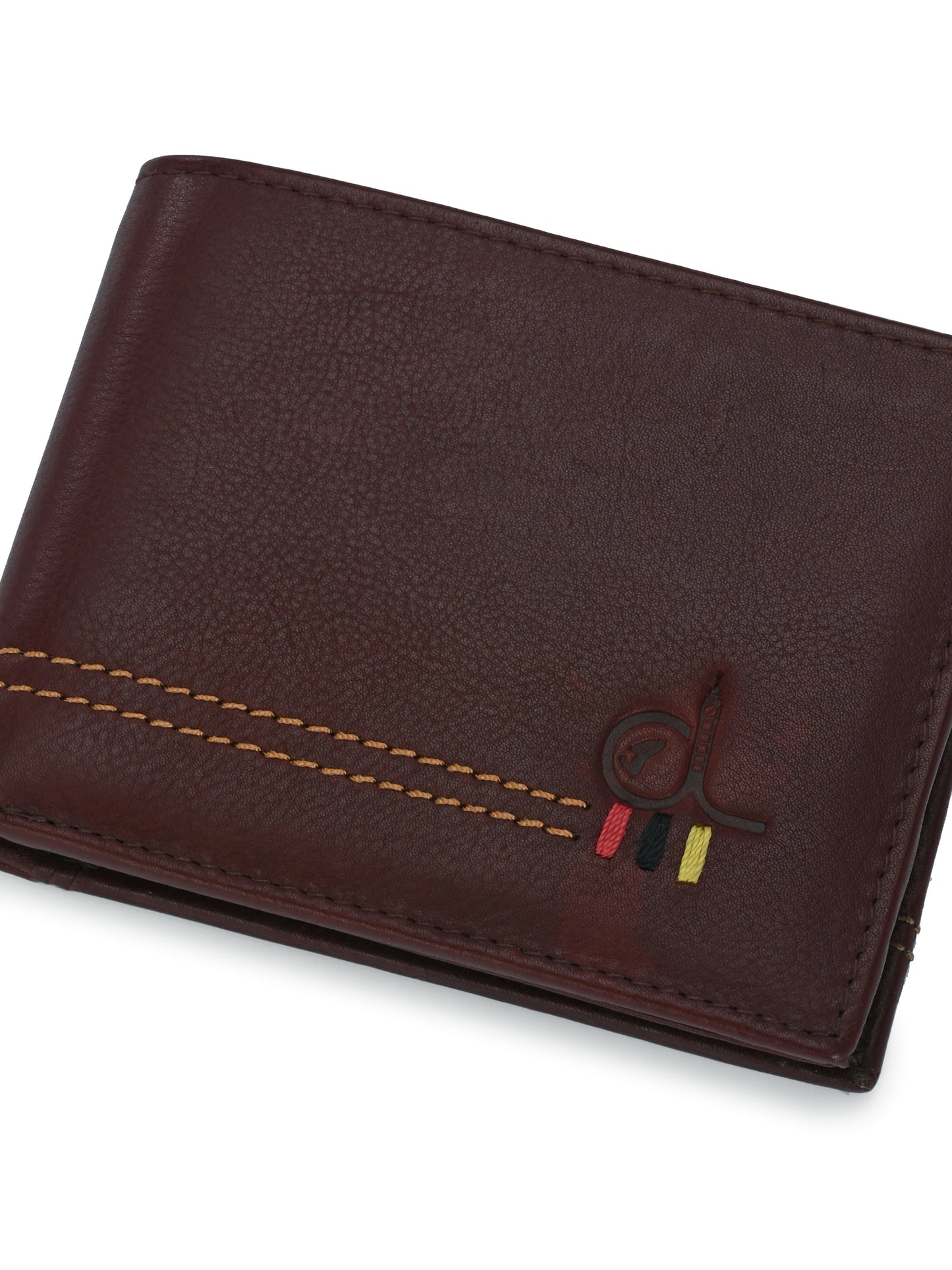 Brown Leather Small Bi-Fold Wallets