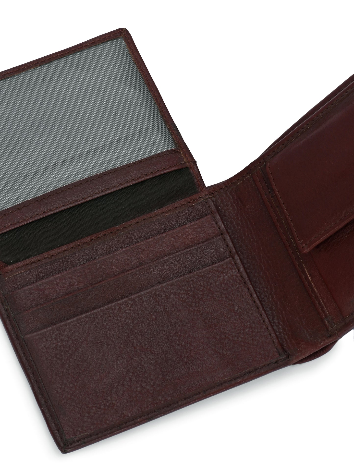 Brown Leather Small Bi-Fold Wallets