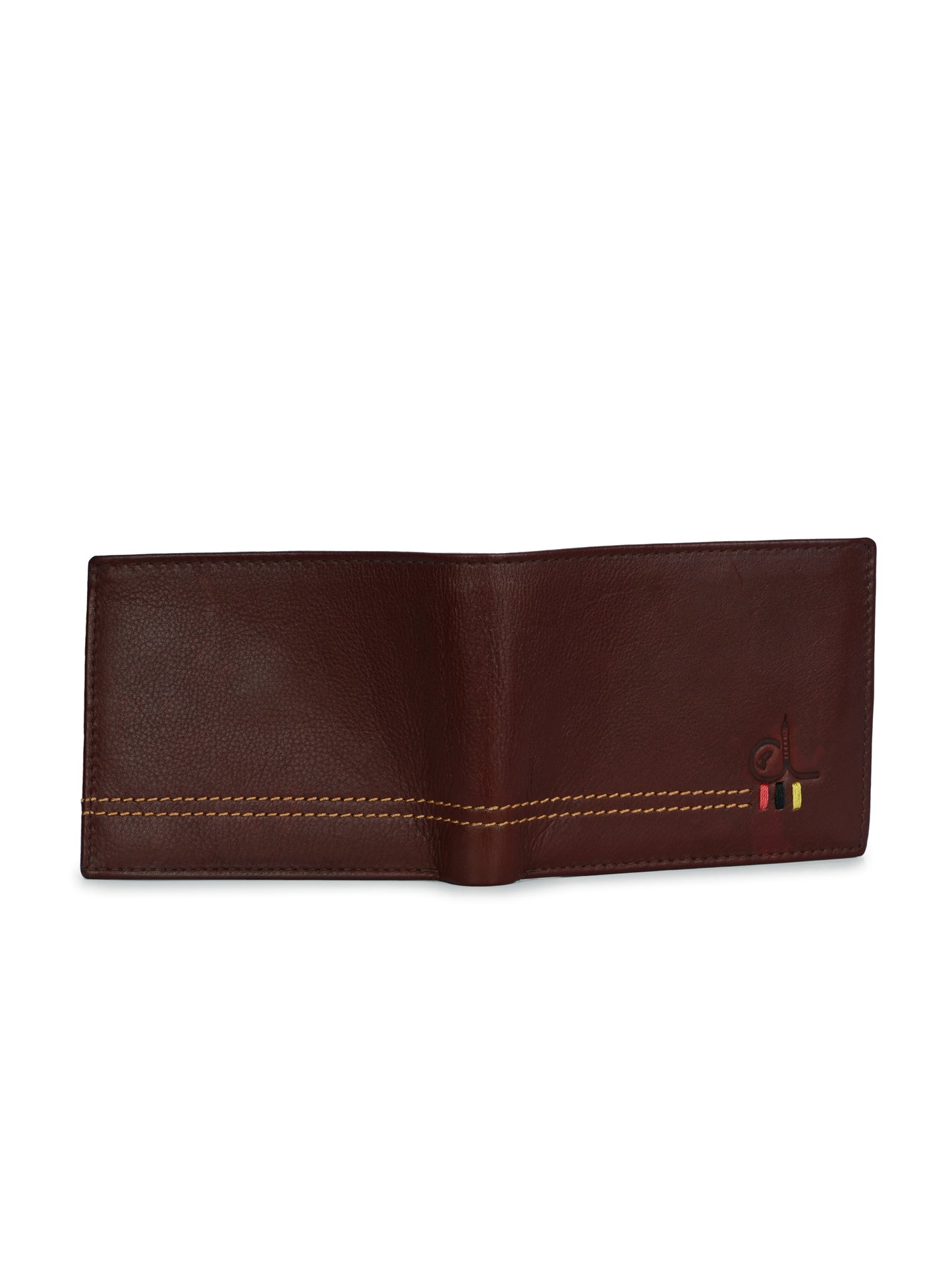 Brown Leather Small Bi-Fold Wallets