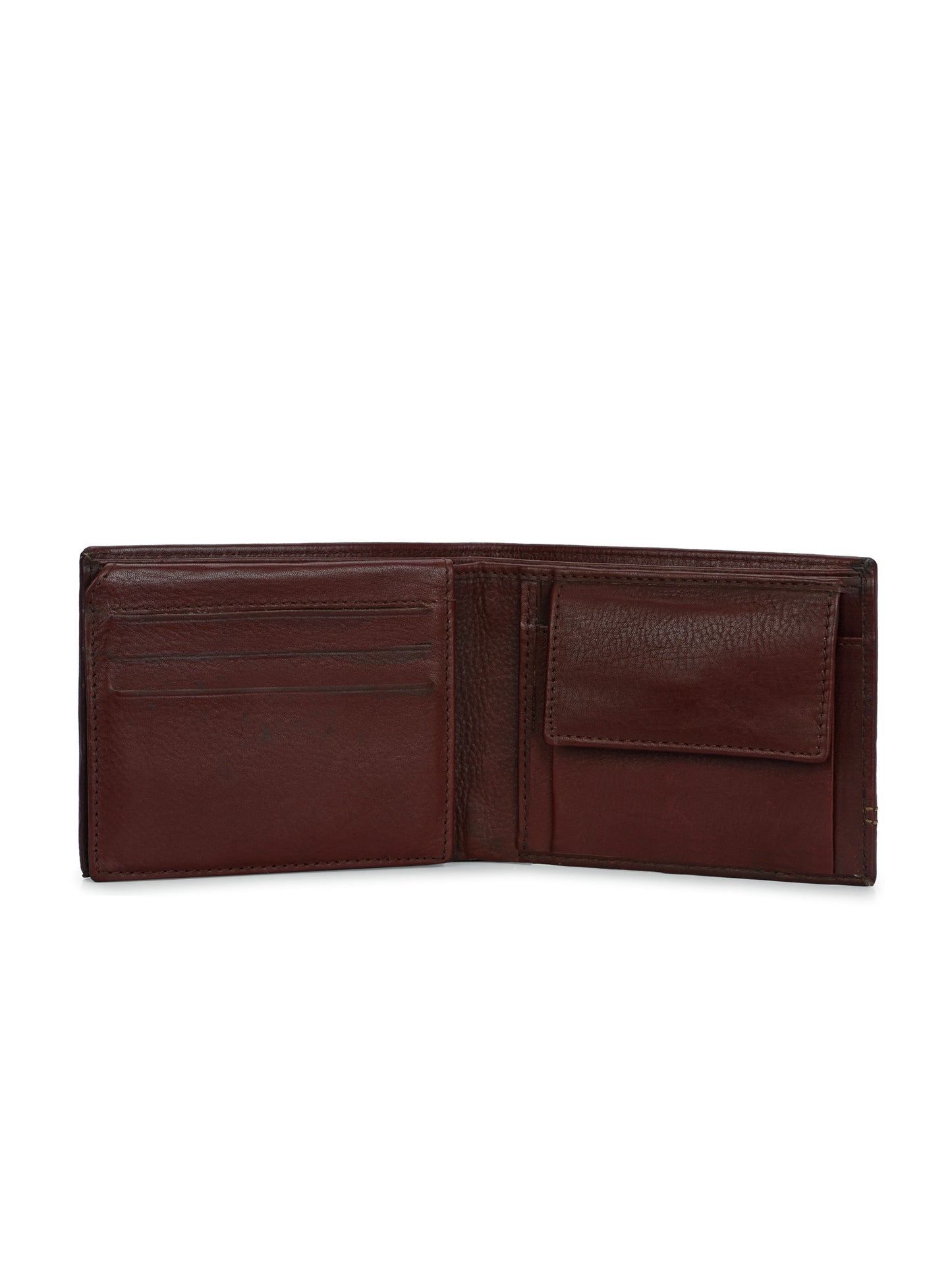 Brown Leather Small Bi-Fold Wallets