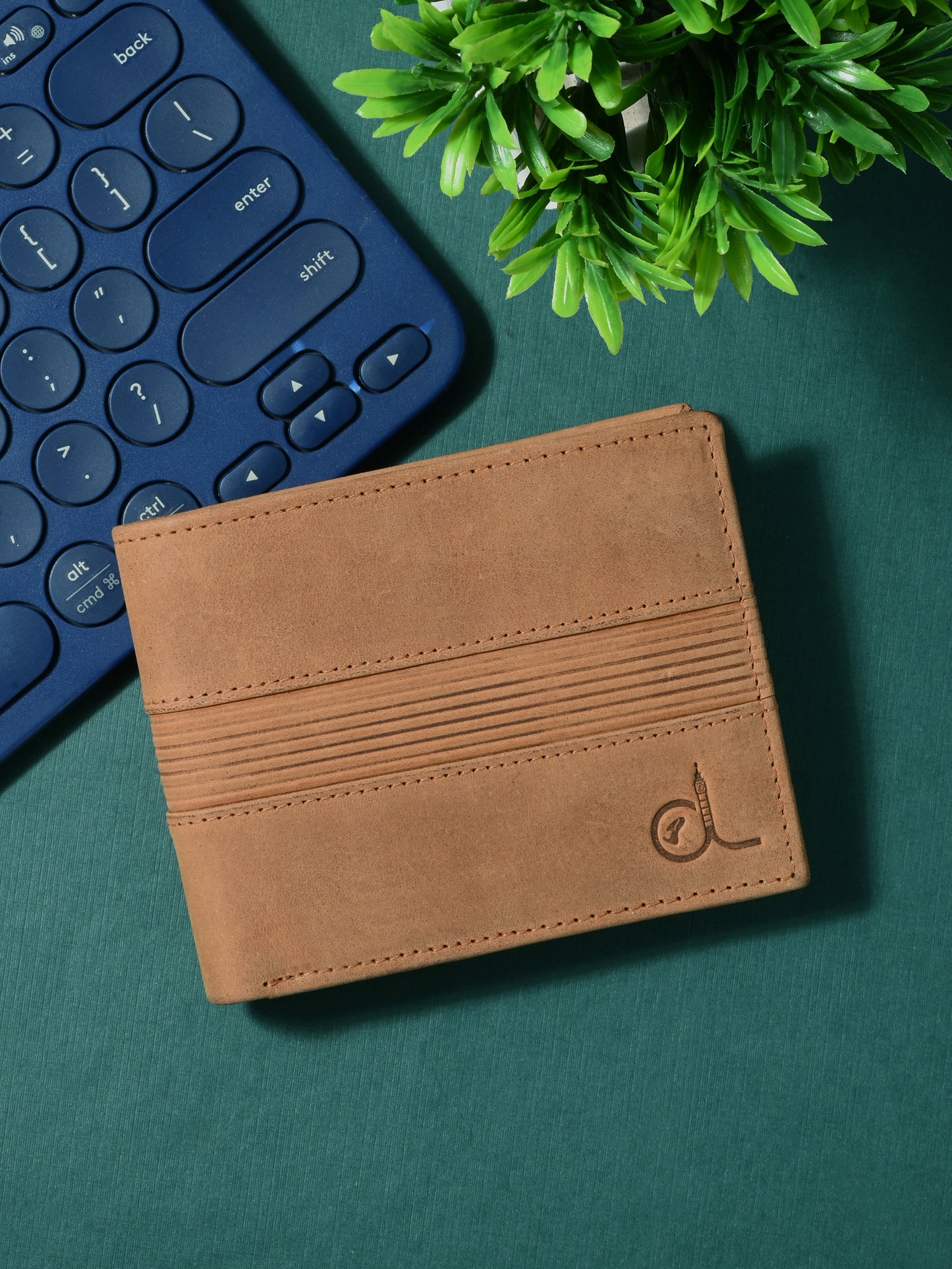 Tan Textured Leather Wallet