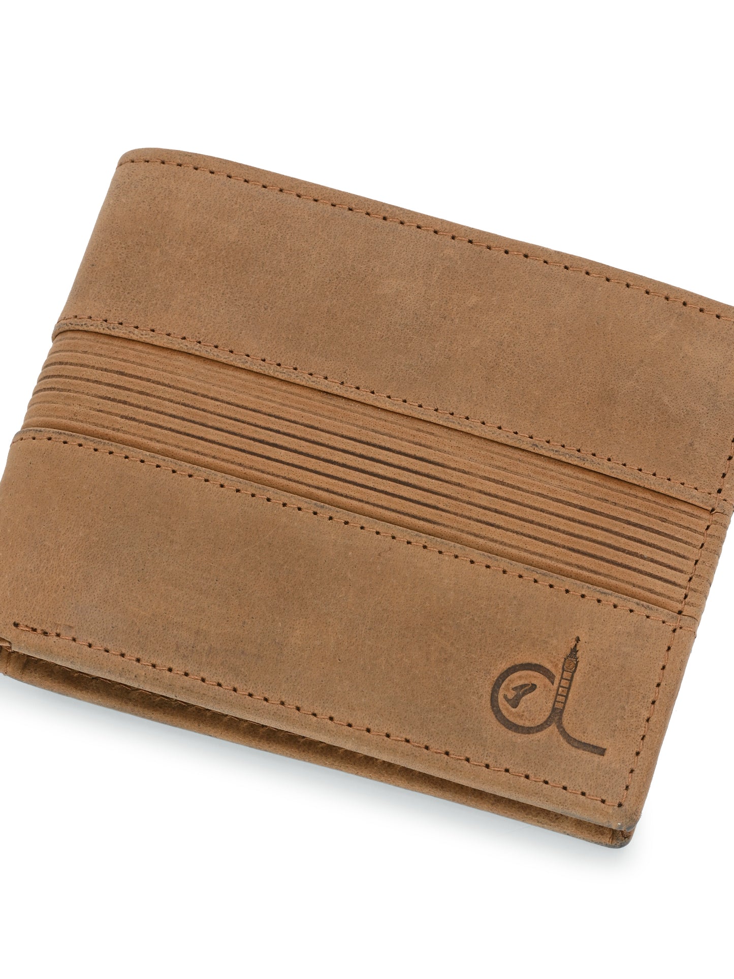 Tan Textured Leather Wallet