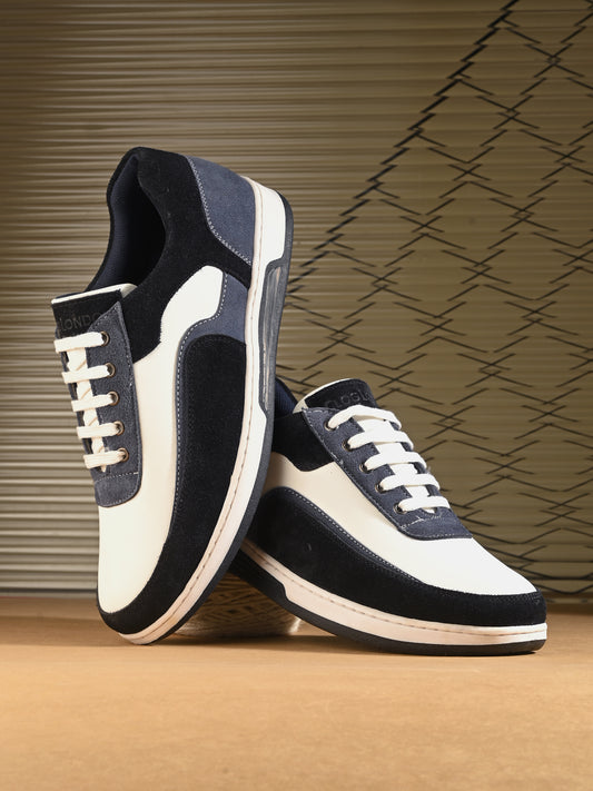 Men's White & Blue Sneakers Casual Shoes
