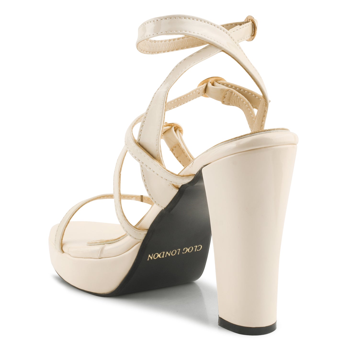 Women Striped Sandals Heels