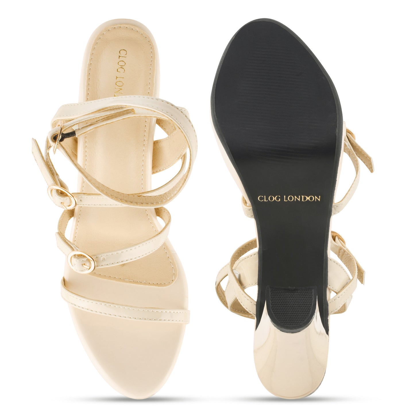 Women Striped Sandals Heels