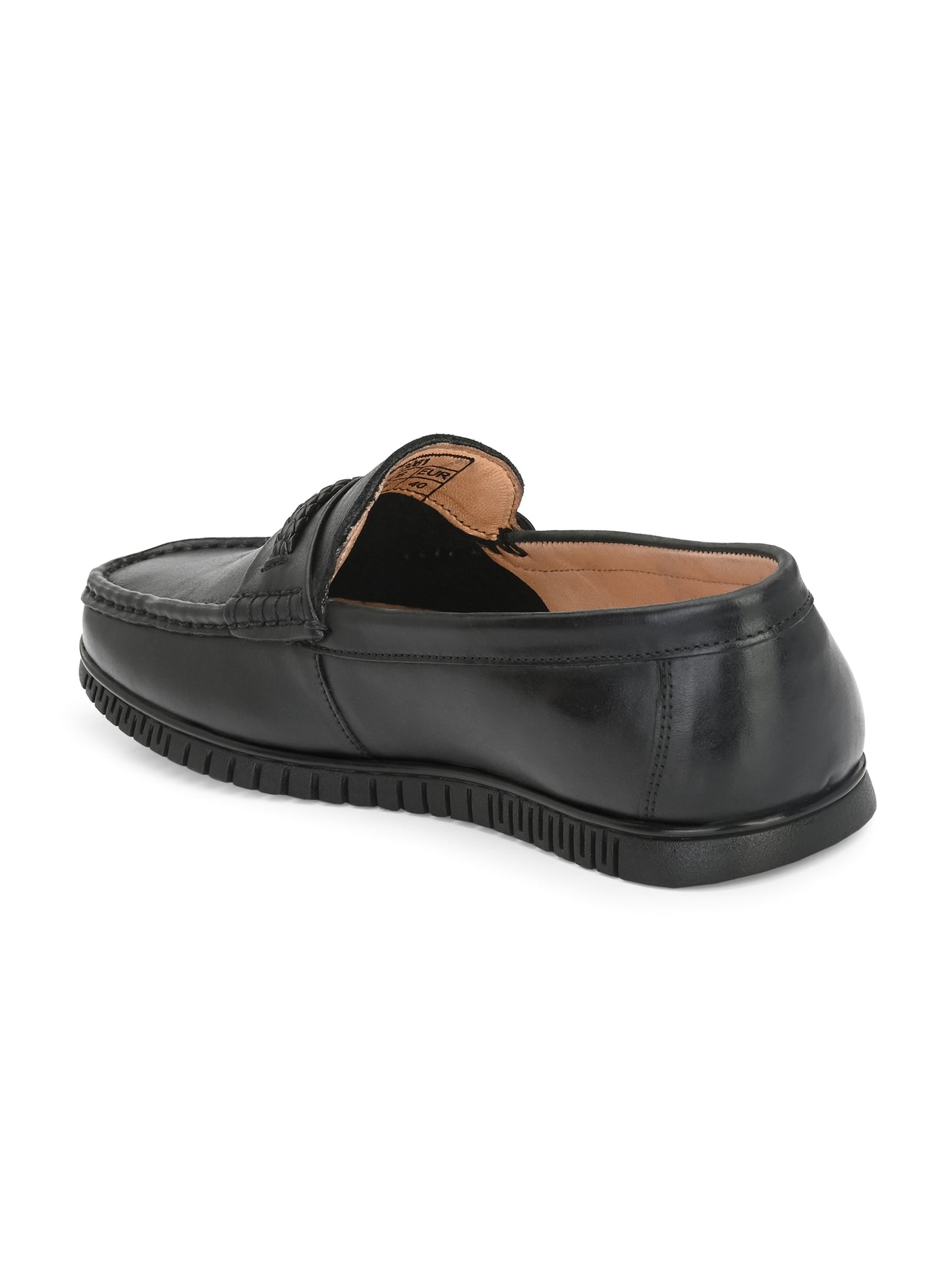 Men Leather Square Toe Loafers