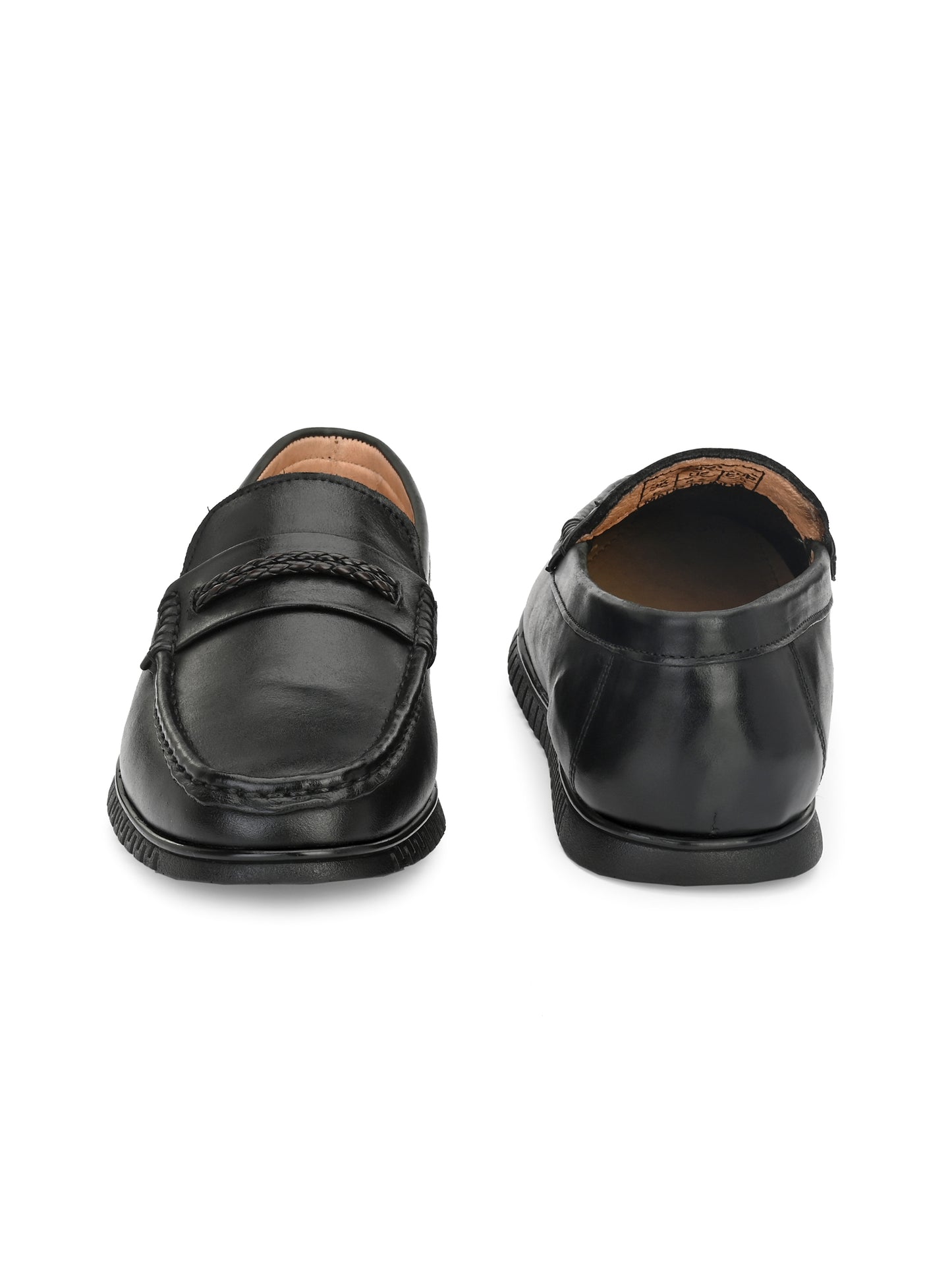Men Leather Square Toe Loafers