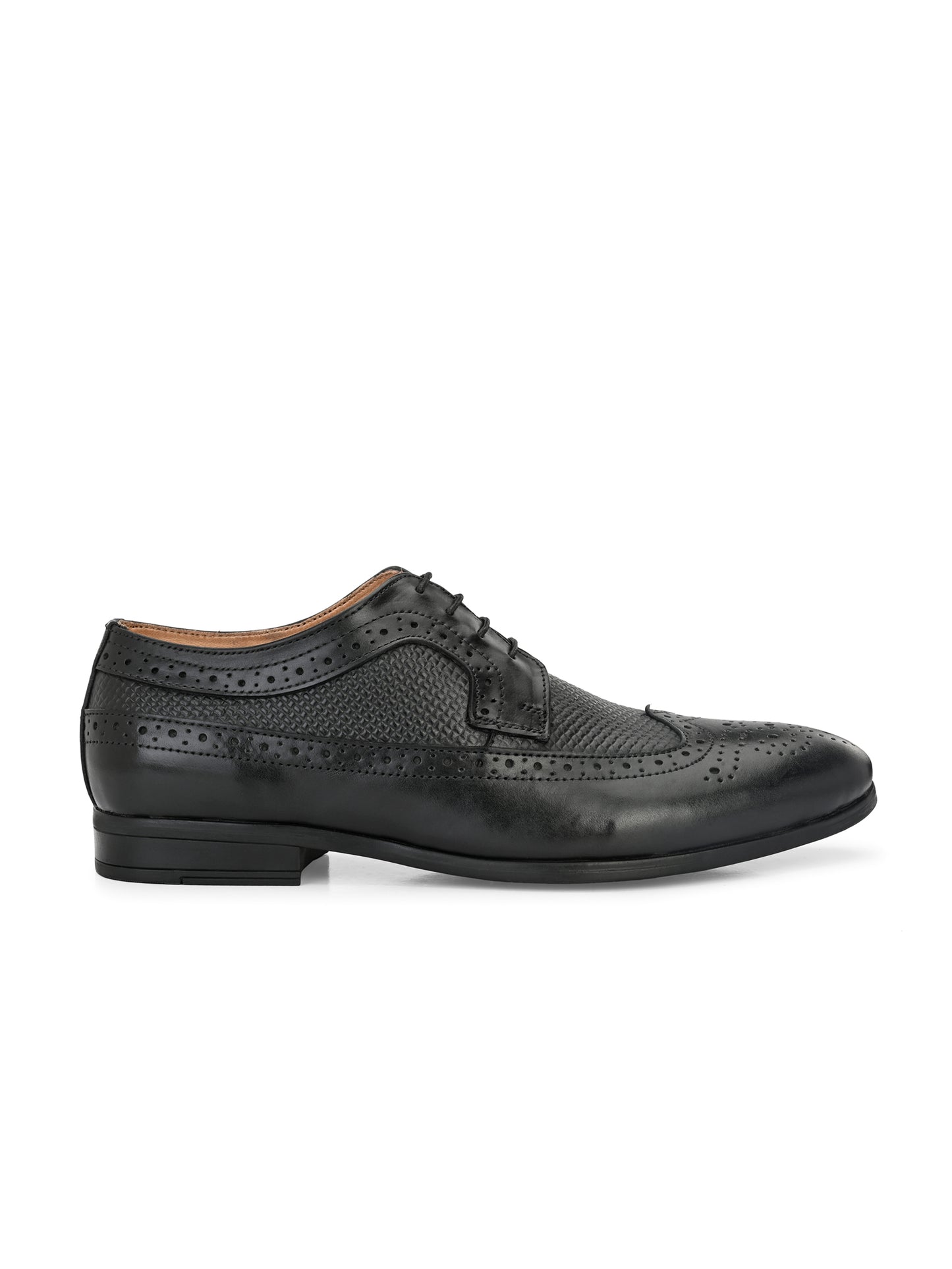 Men's Perforated Leather Formal Brogue Shoes