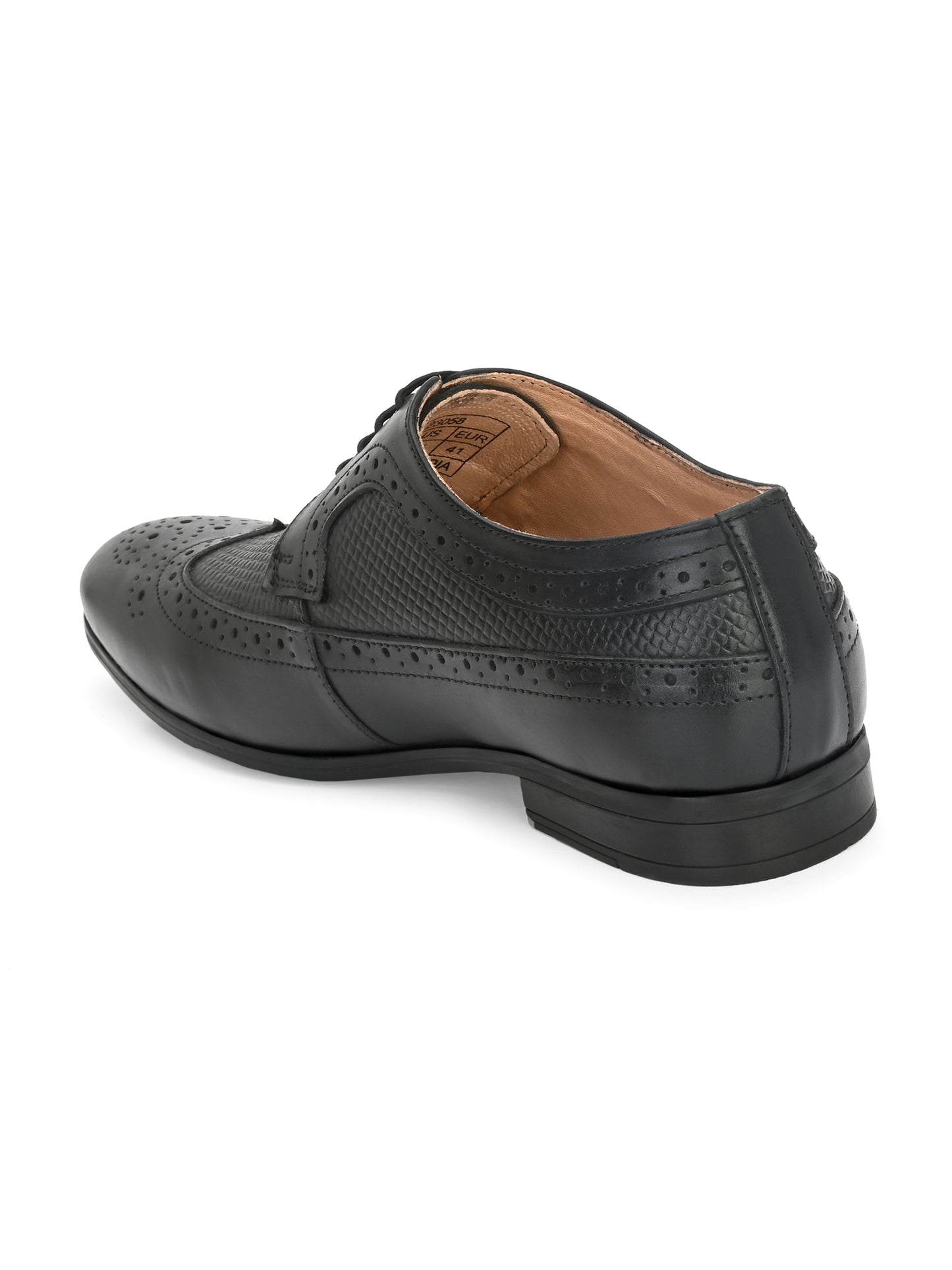 Men's Perforated Leather Formal Brogue Shoes