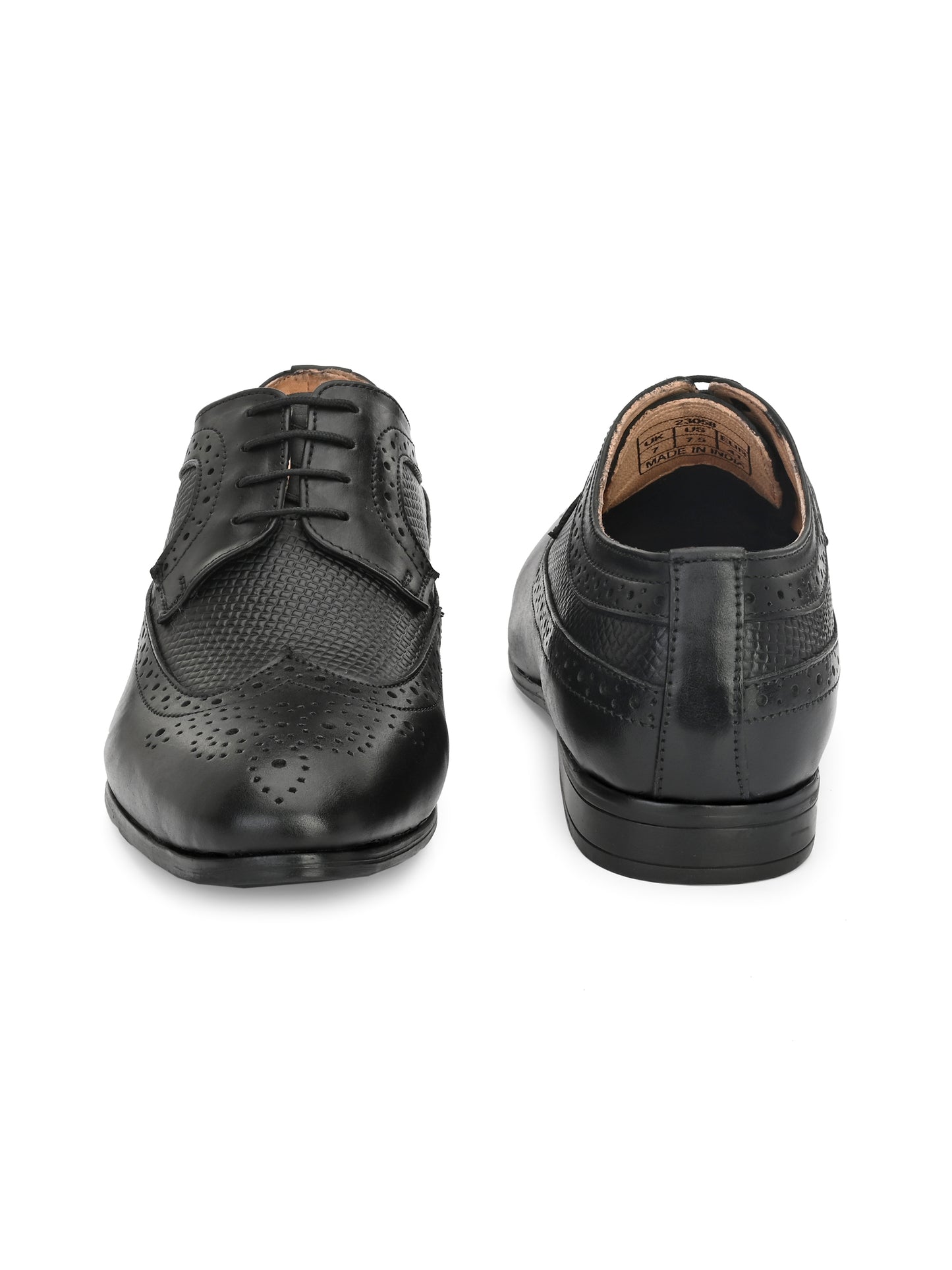Men's Perforated Leather Formal Brogue Shoes