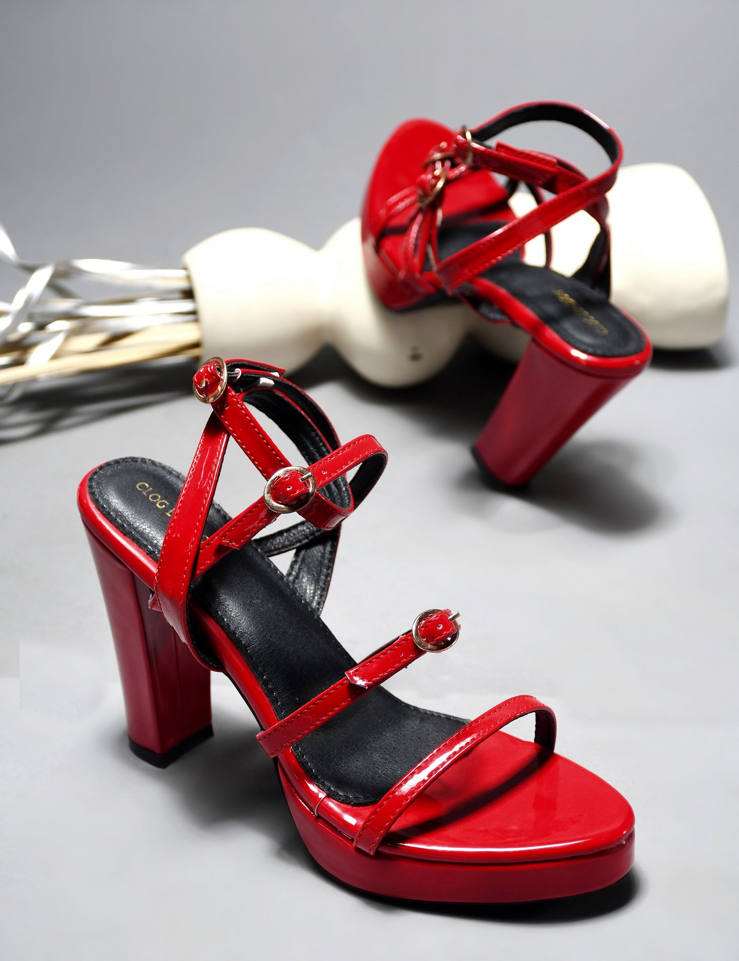 Women Striped Sandals Heels