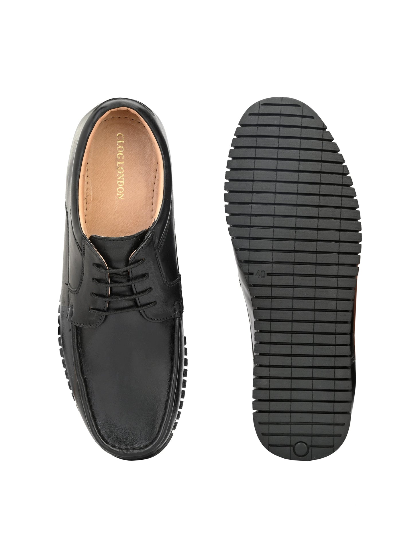 Men's Textured Leather Derby Shoes