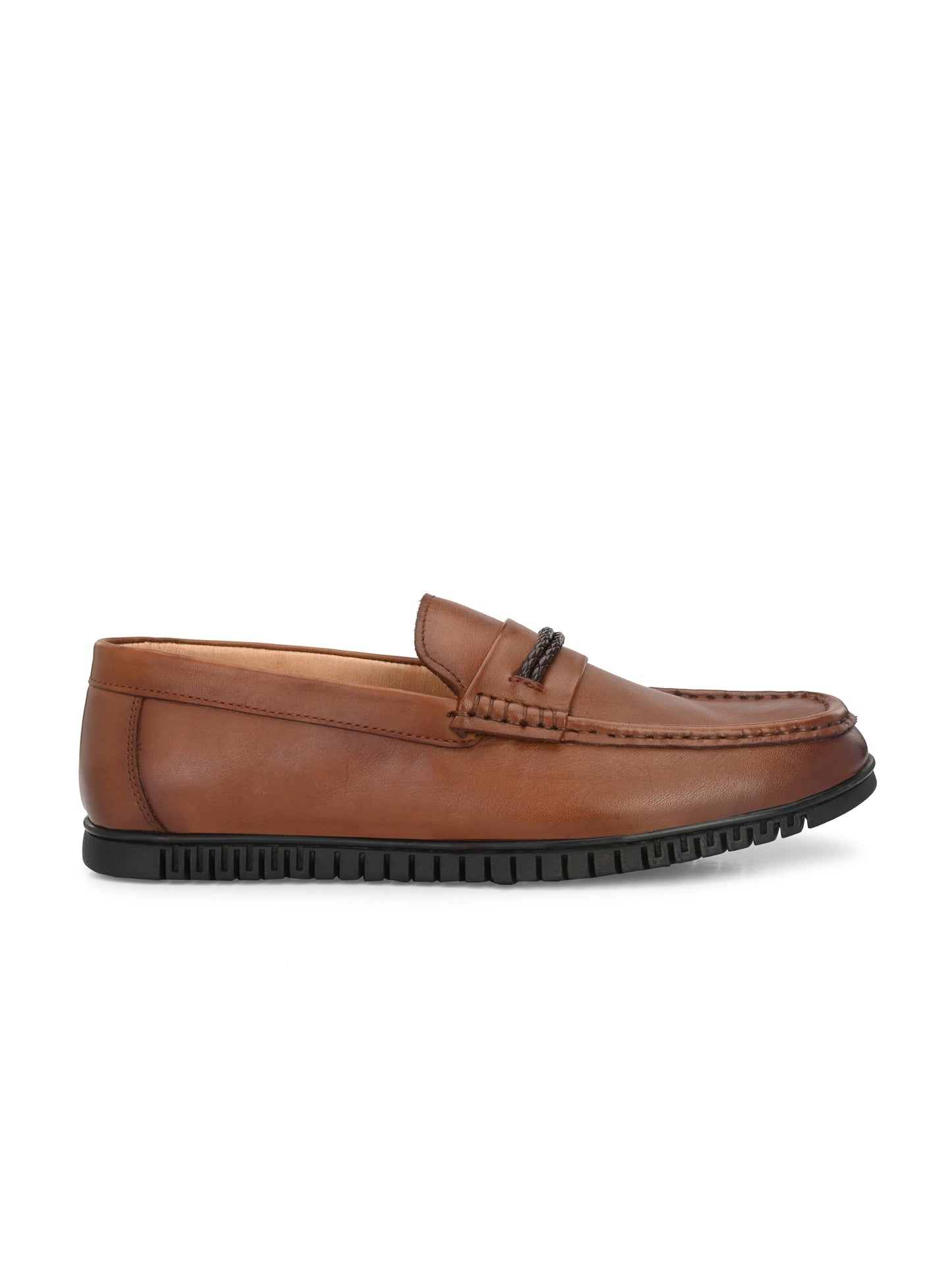 Men Leather Square Toe Loafers