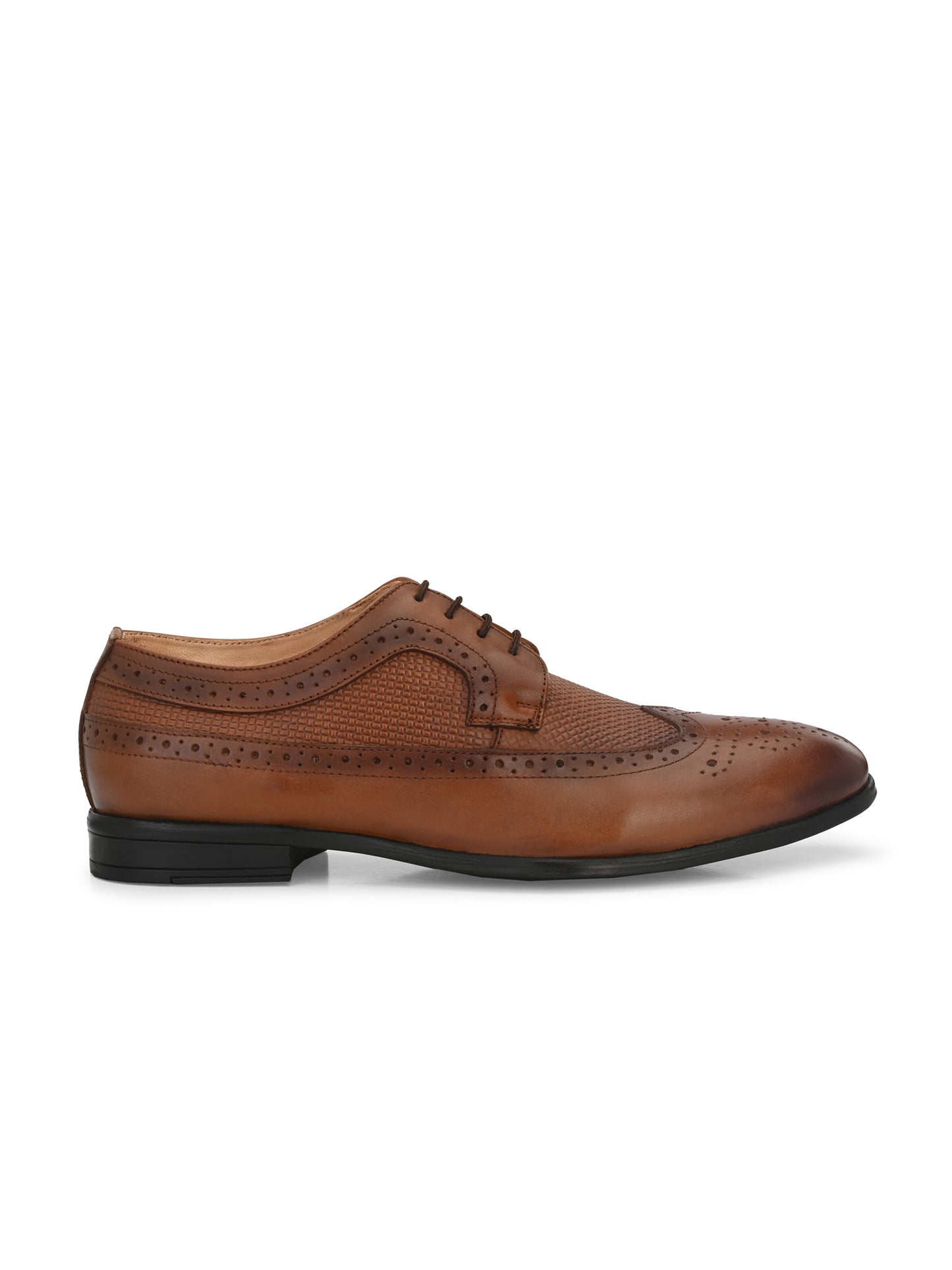 Men's Perforated Leather Formal Brogue Shoes