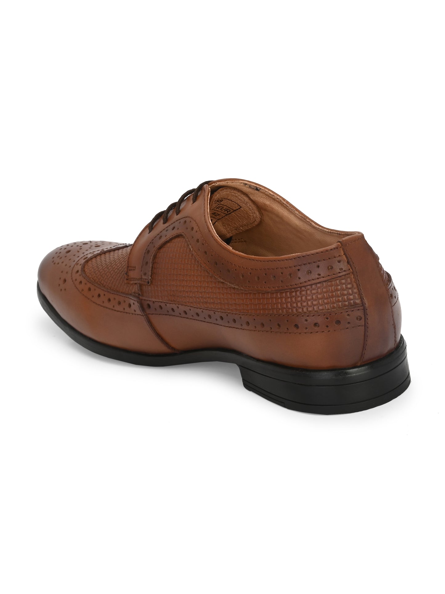 Men's Perforated Leather Formal Brogue Shoes
