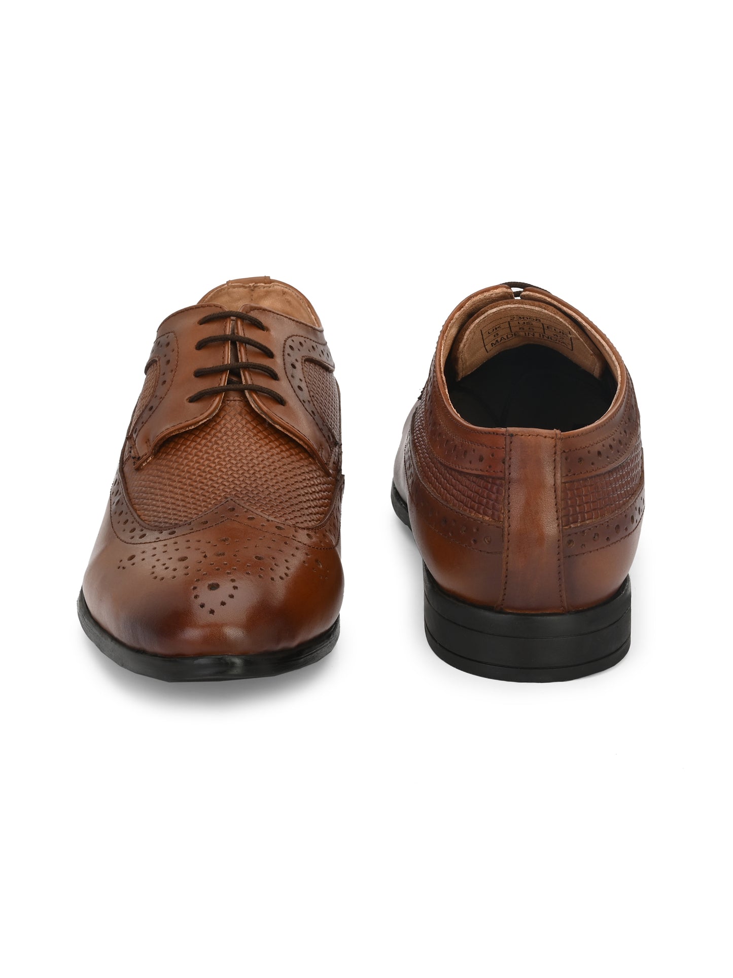 Men's Perforated Leather Formal Brogue Shoes