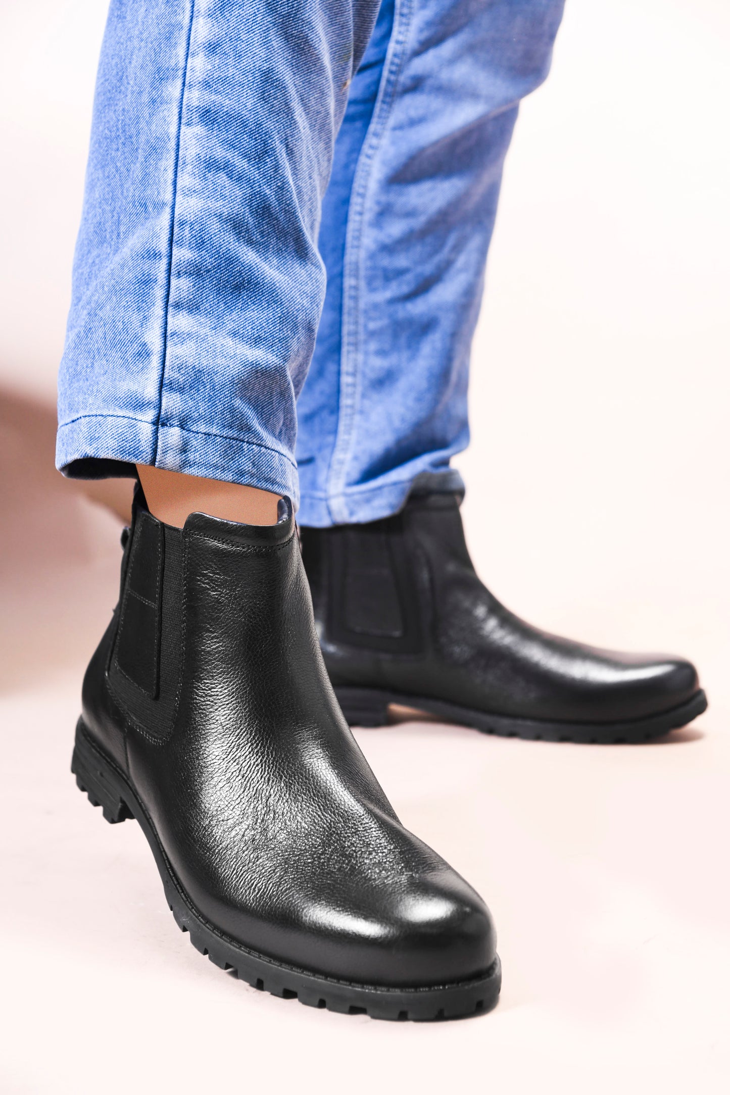 Men's Slip-On Leather Boots
