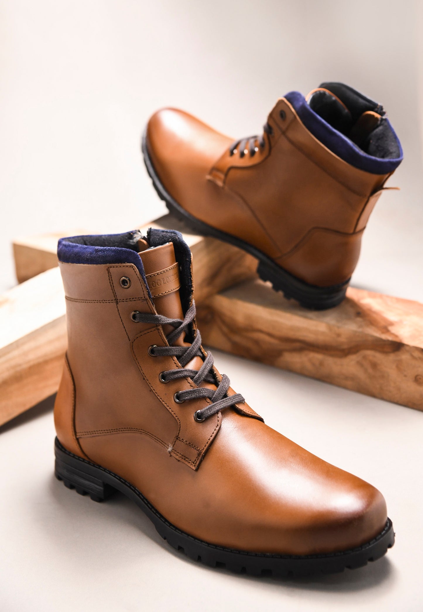 Boot Shoes for Men Leather High Ankle