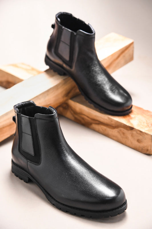 Men's Slip-On Leather Boots