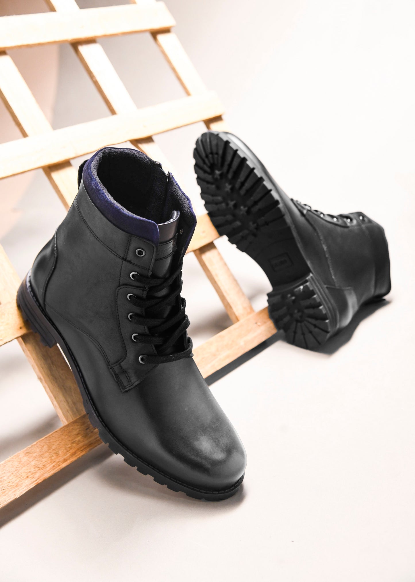 Boot Shoes for Men Leather High Ankle