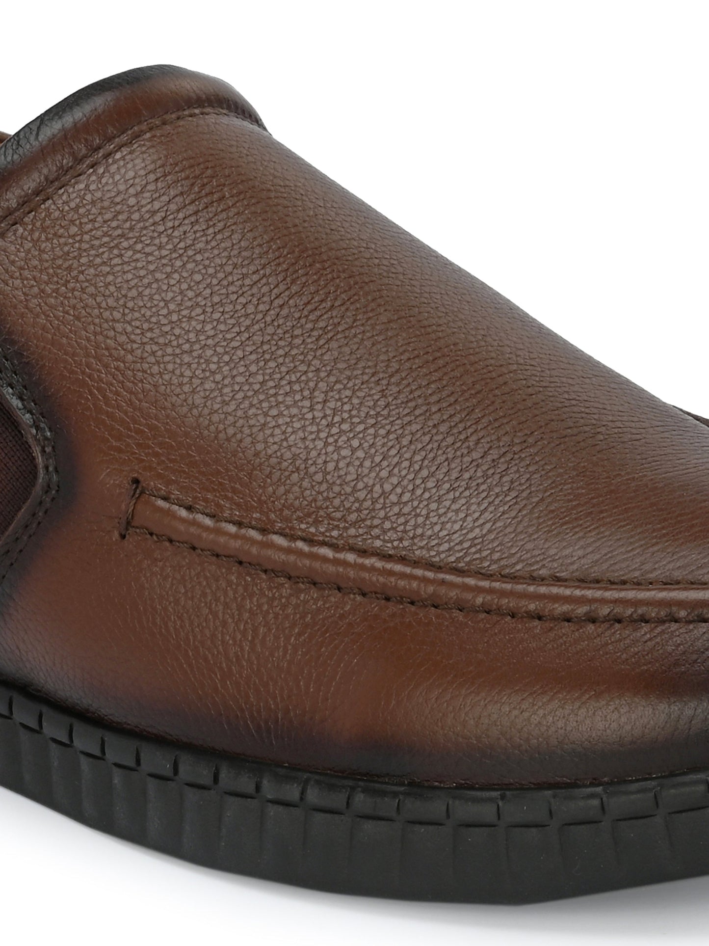 Men's Textured Leather Formal Slip-On Loafers Shoes
