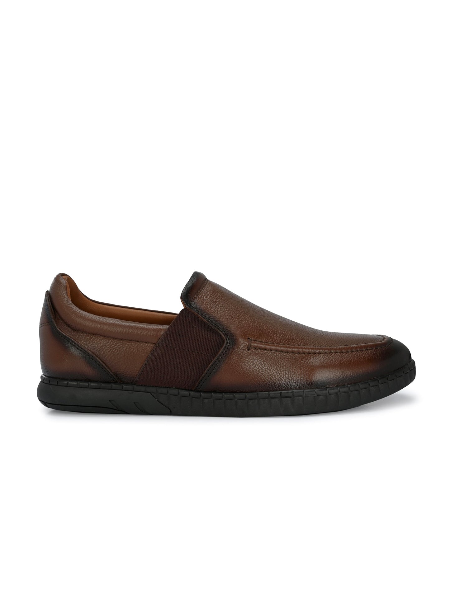 Men's Textured Leather Formal Slip-On Loafers Shoes