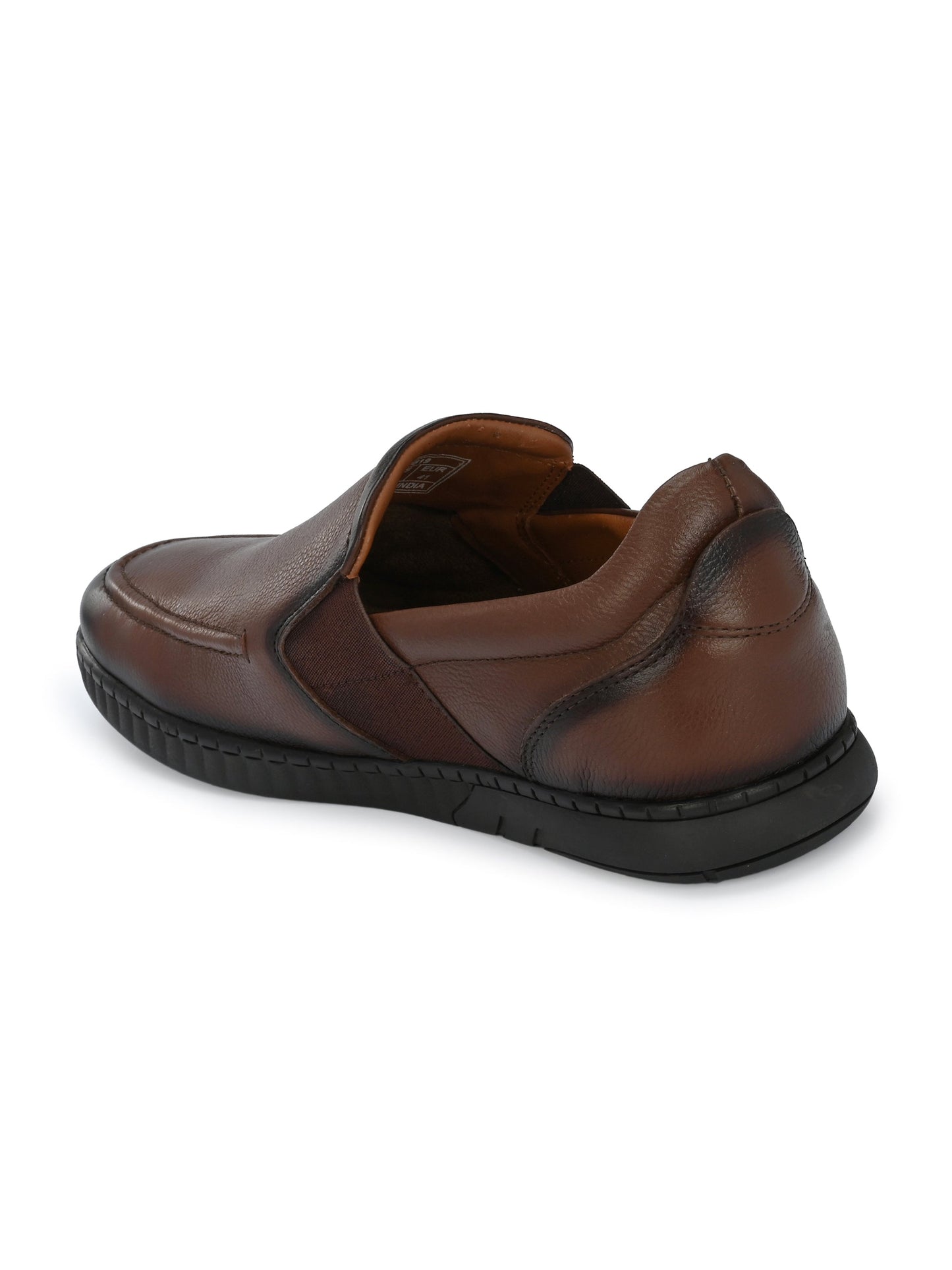 Men's Textured Leather Formal Slip-On Loafers Shoes