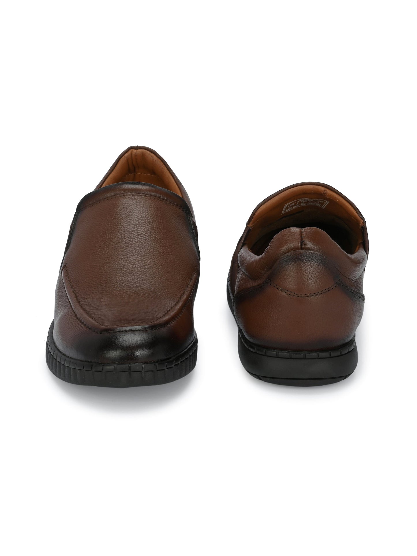 Men's Textured Leather Formal Slip-On Loafers Shoes