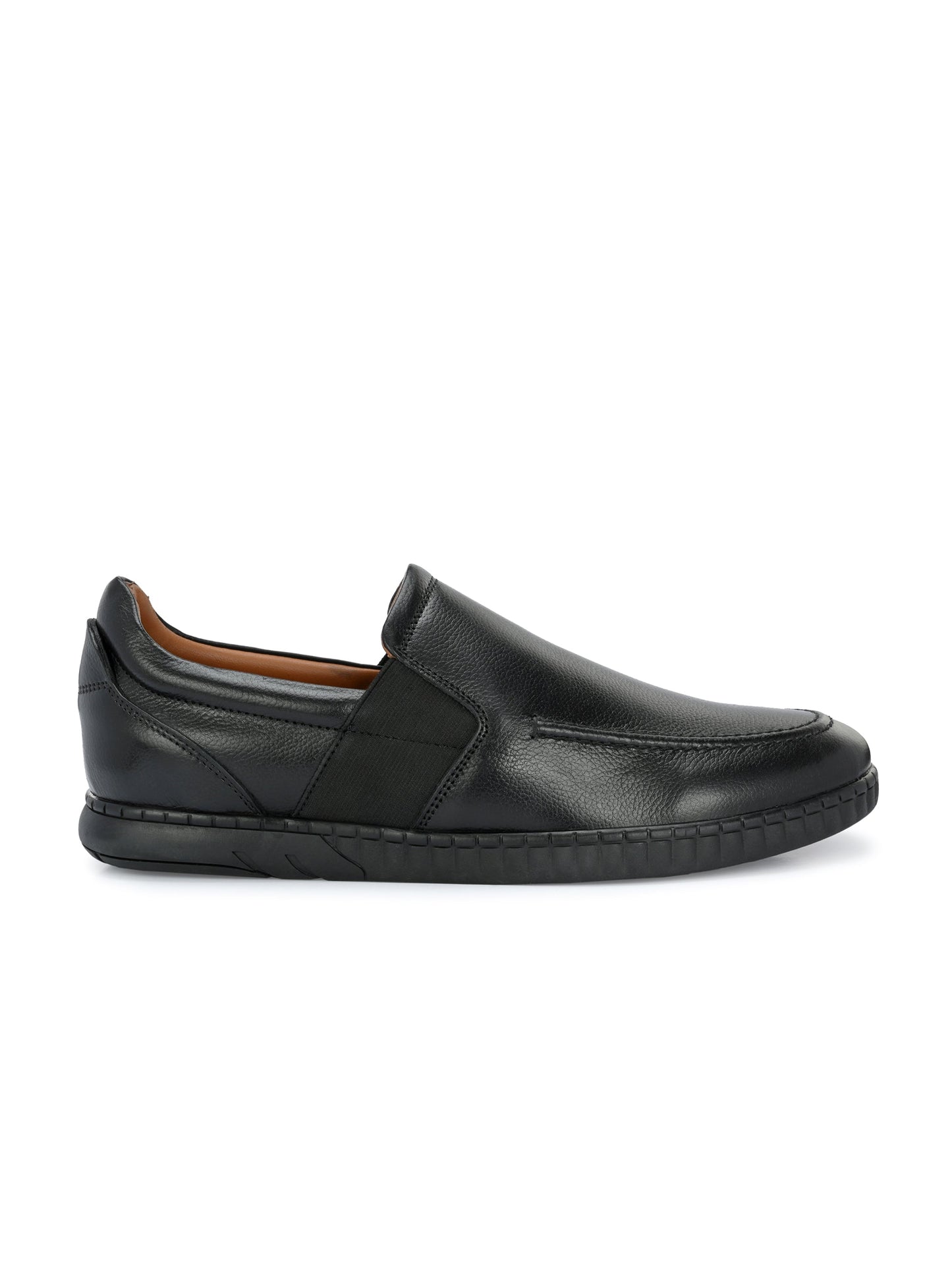 Men's Textured Leather Formal Slip-On Loafers Shoes