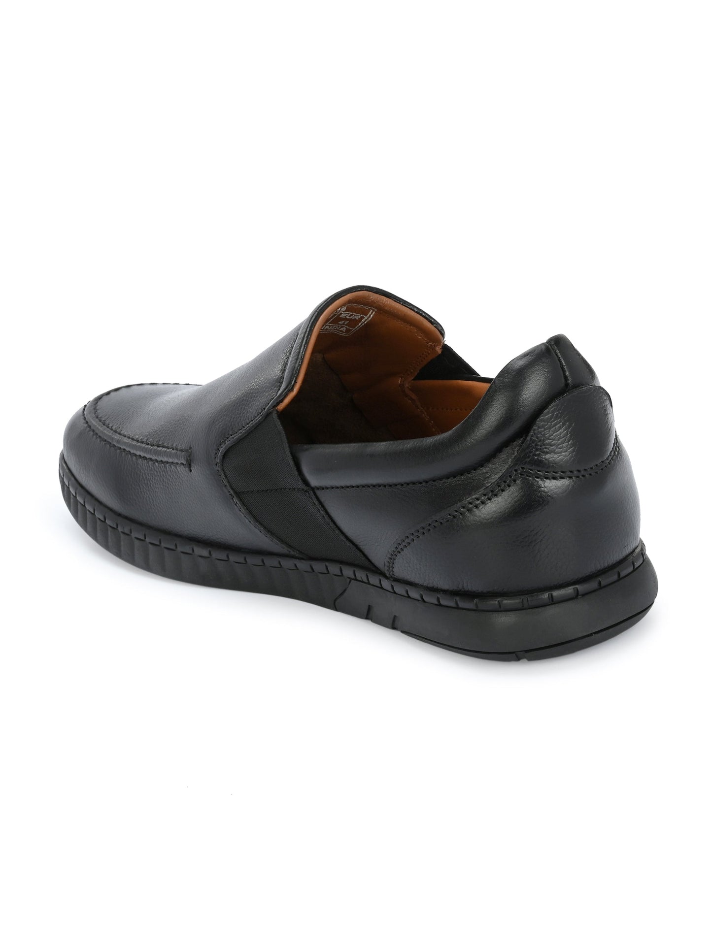 Men's Textured Leather Formal Slip-On Loafers Shoes