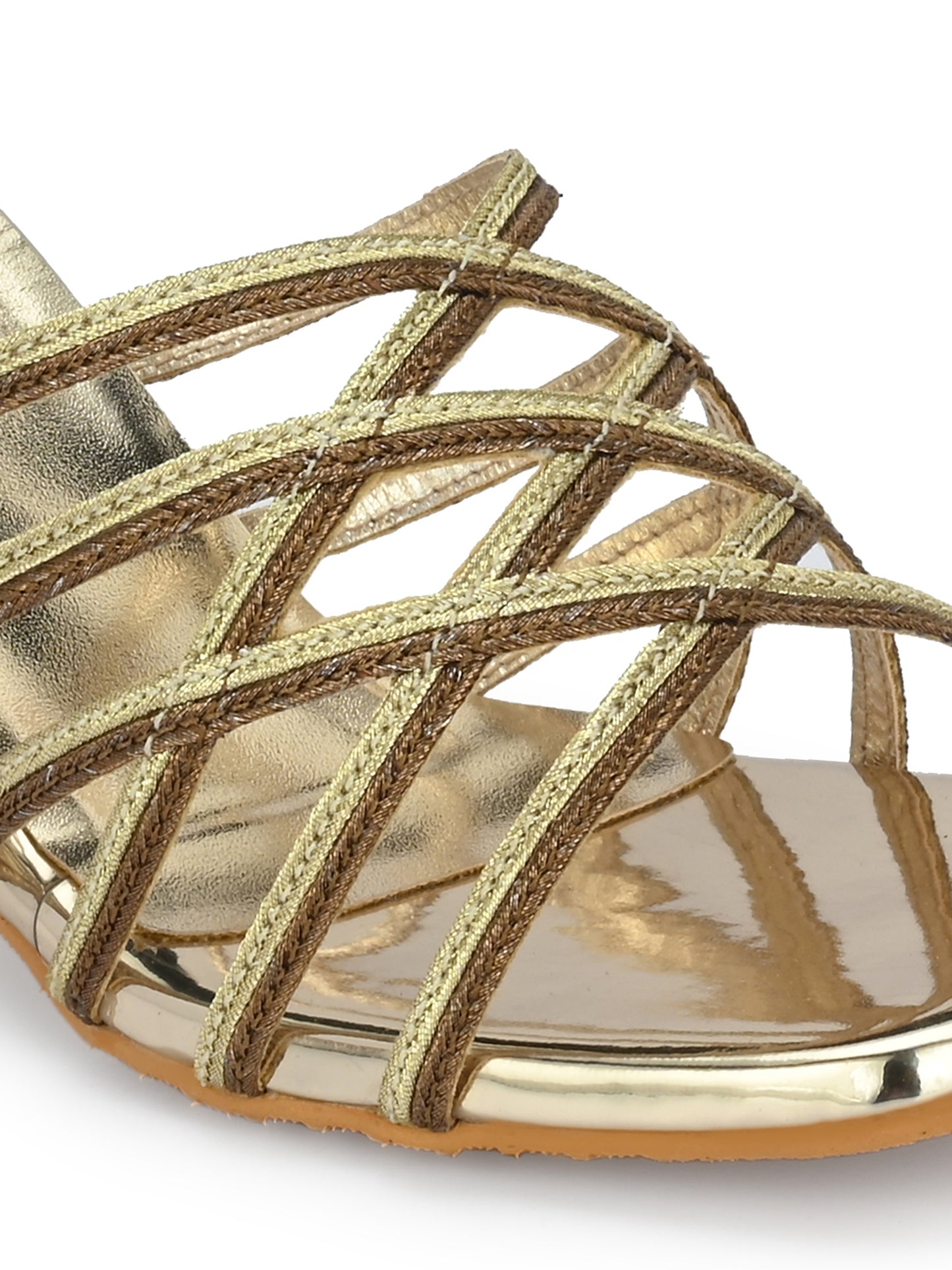 Women Glosy black Heels Sandals