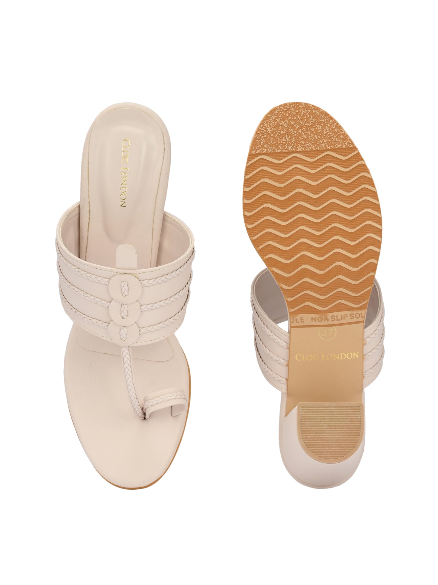 Women Off-White Heels Sandals