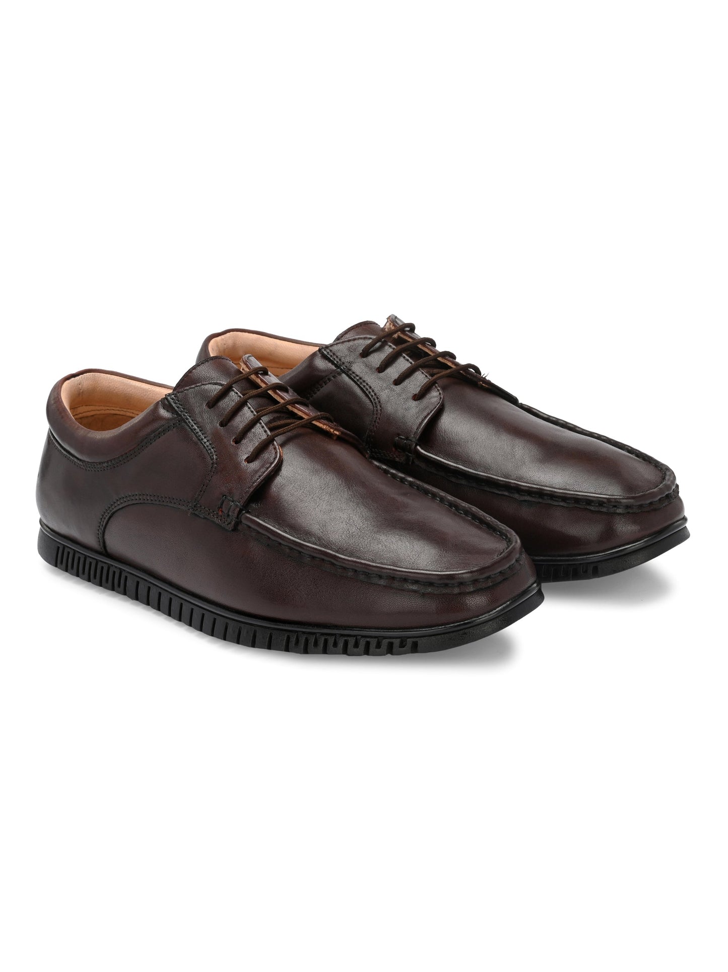 Men's Textured Leather Derby Shoes