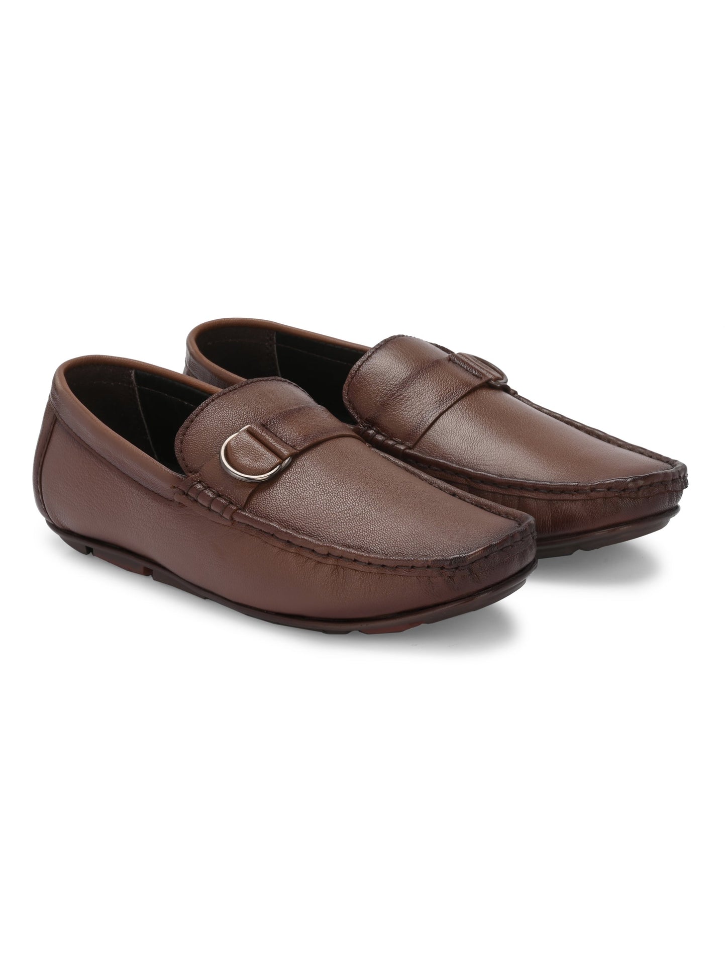 Men's Leather Square Toe Loafer Shoes