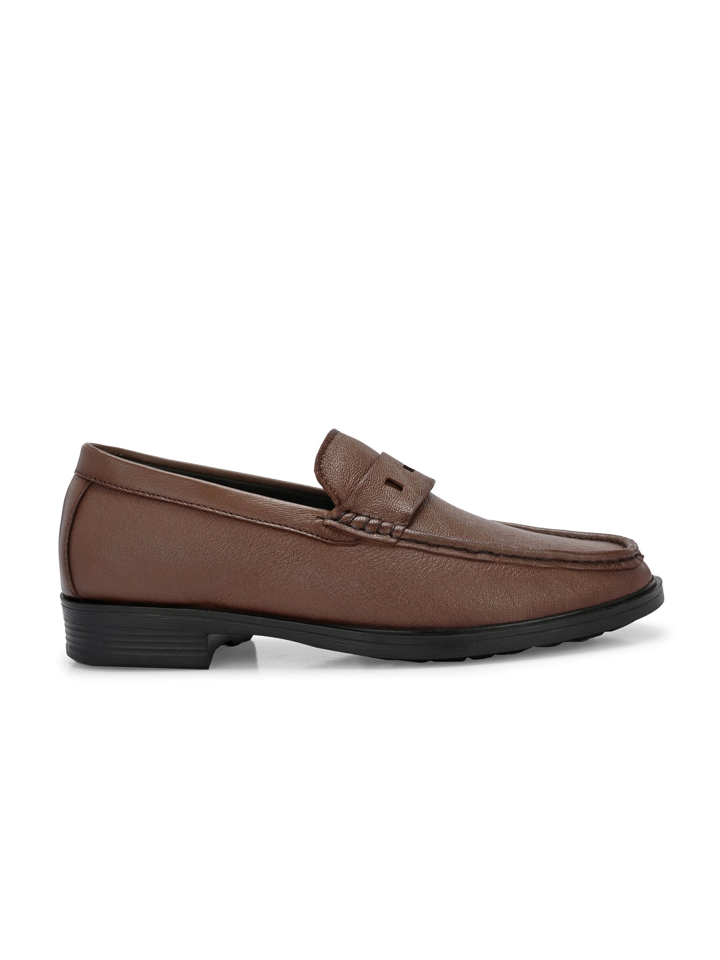 Men Textured Leather Loafer Shoes