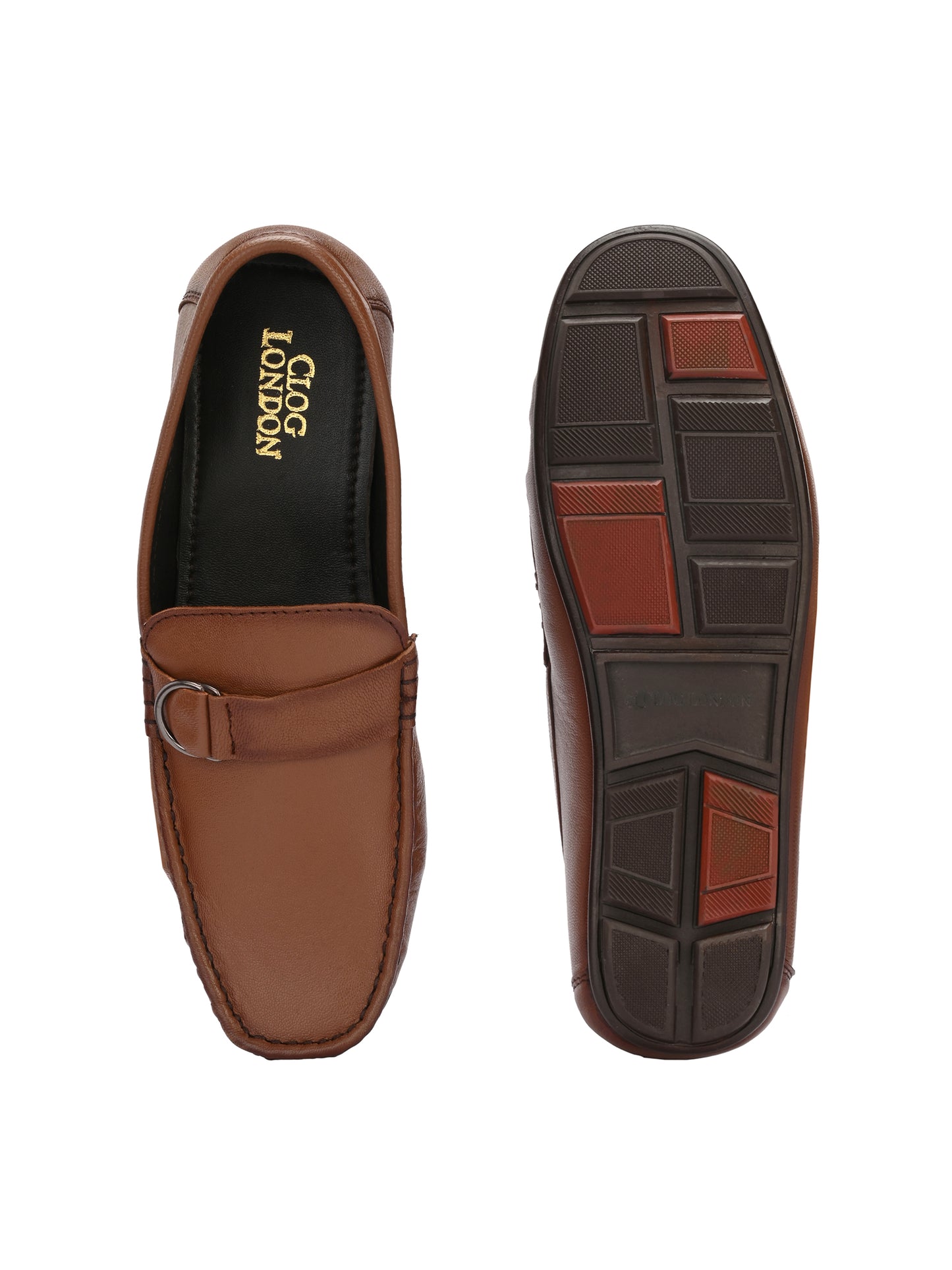 Men Textured Leather Loafers