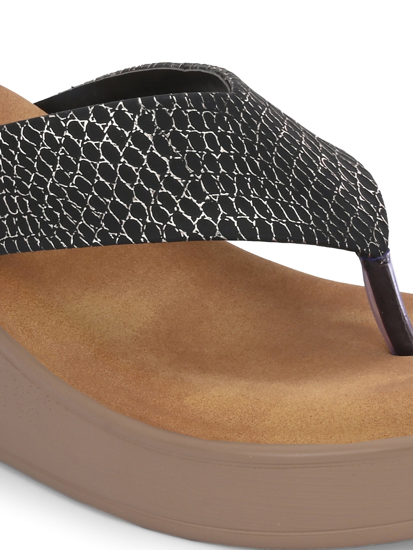 Women Black Wedges Heeled