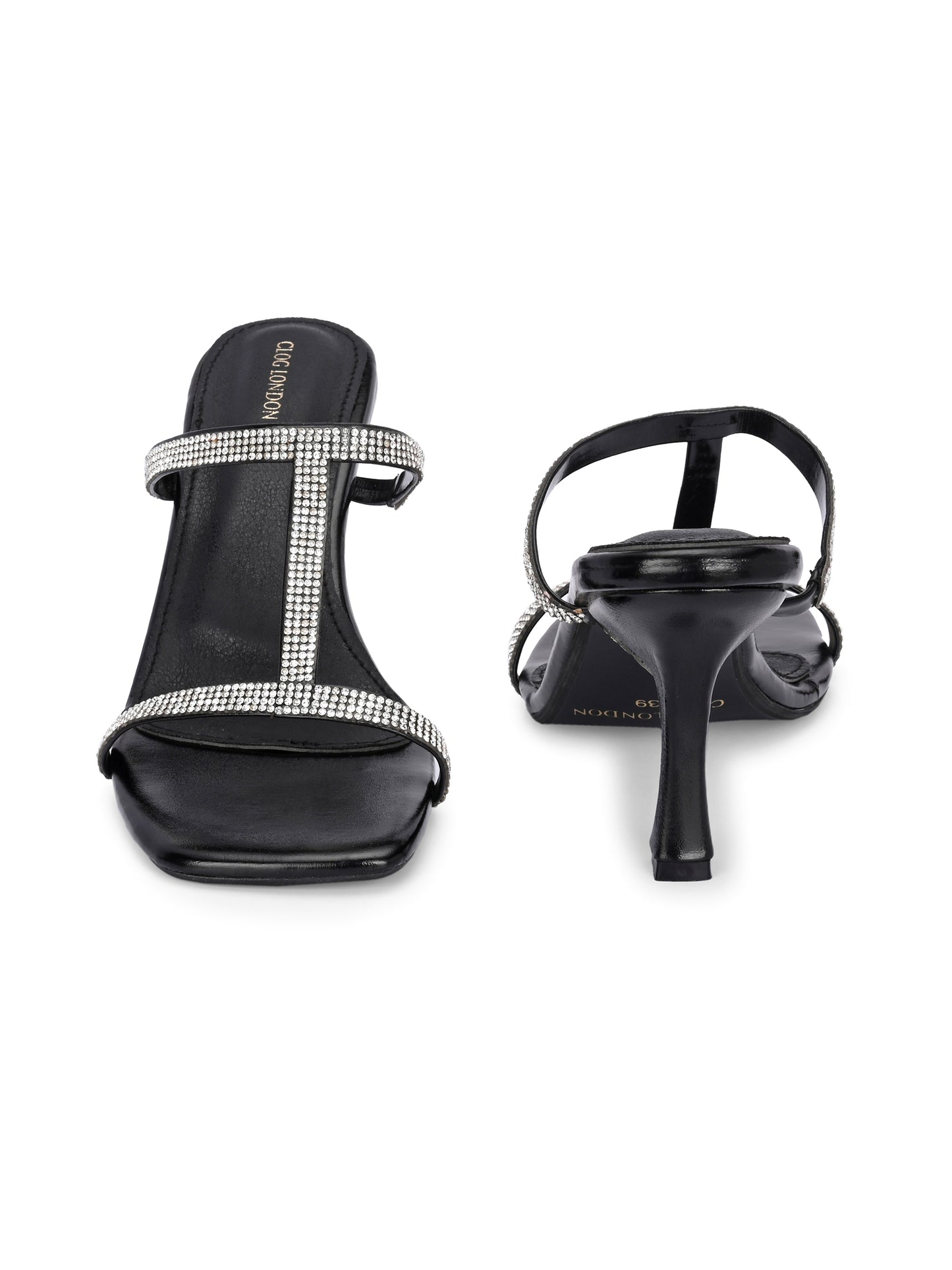 Women Black Fashion Heels Sandals