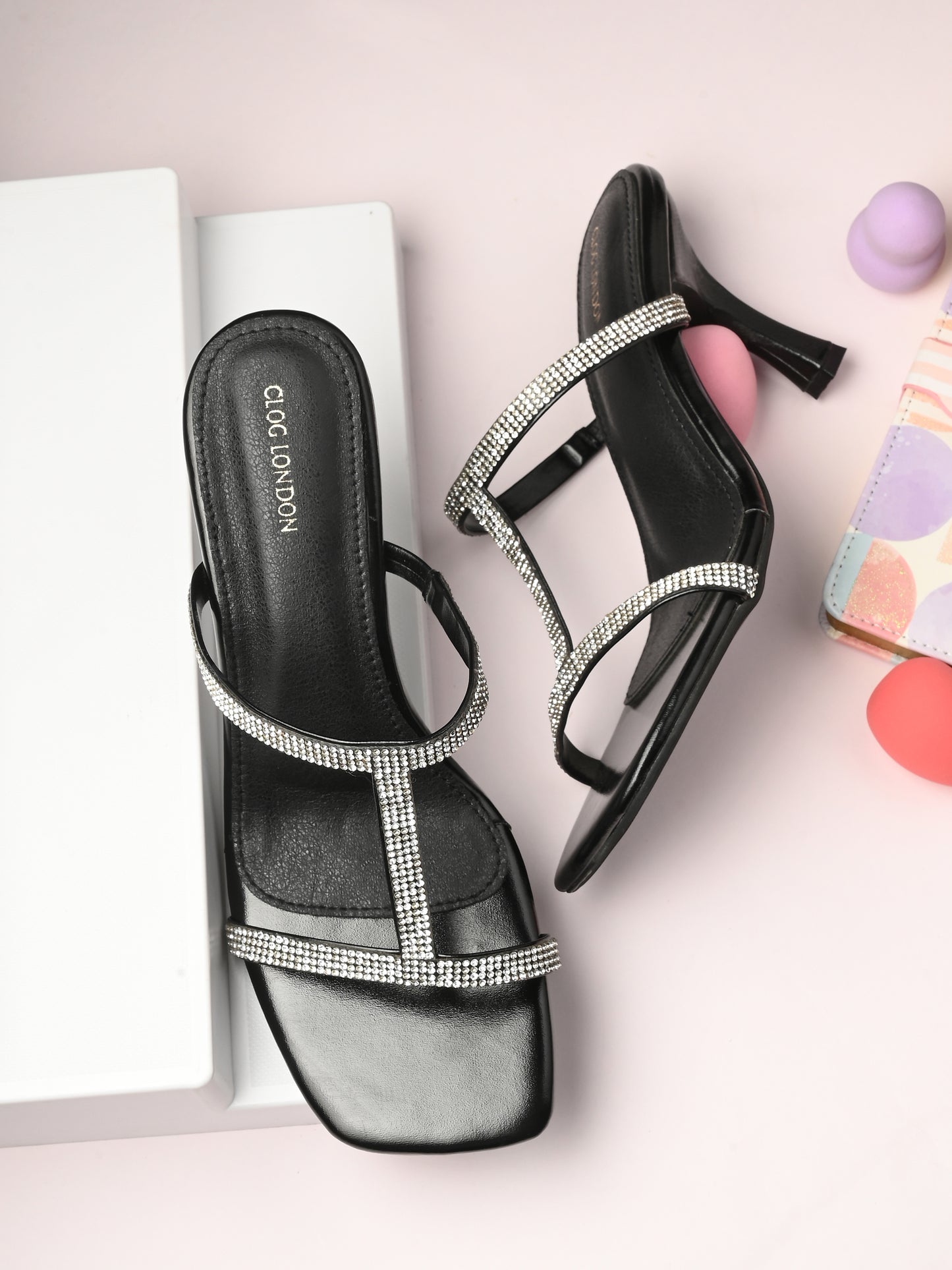 Women Black Fashion Heels Sandals