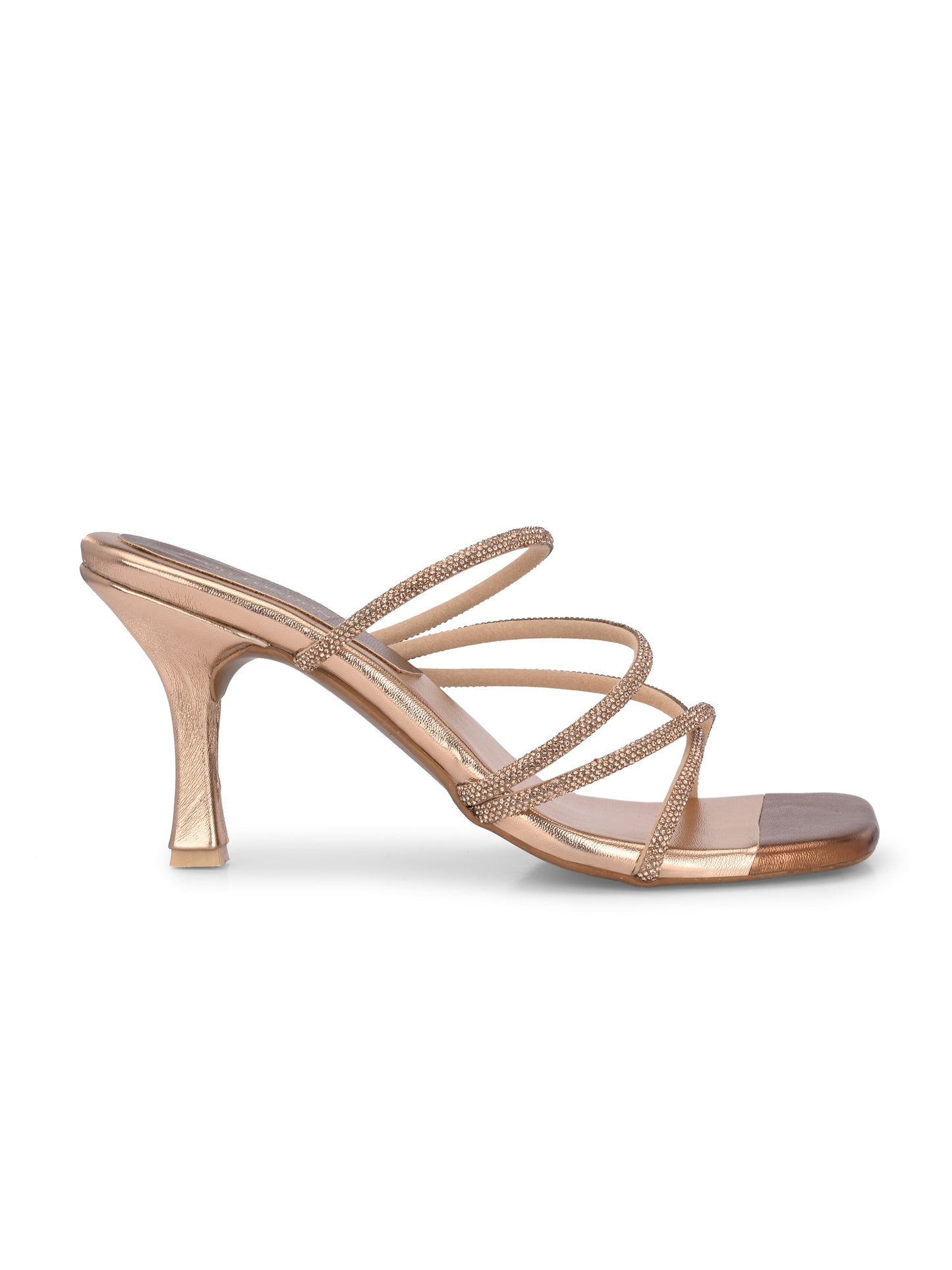 Women Copper Heels Sandals